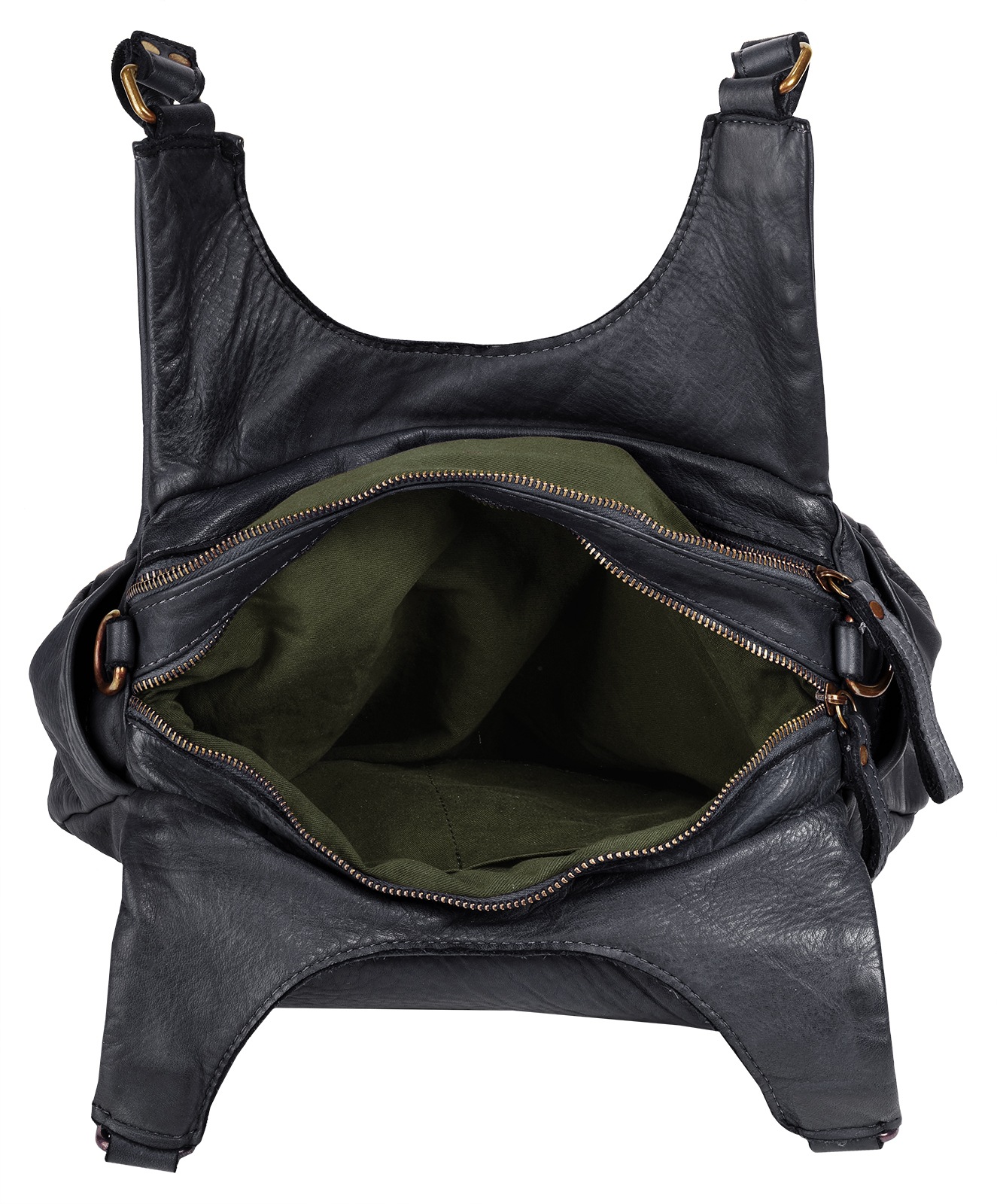 Samantha Look Umhängetasche echt Leder, Made in Italy
