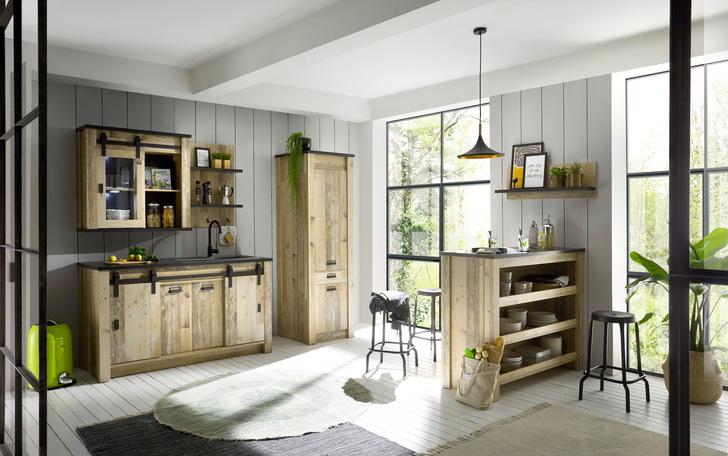 Home affaire Unterschrank »Sherwood«, mit Handtuchhalter aus Metall, Höhe 106 cm