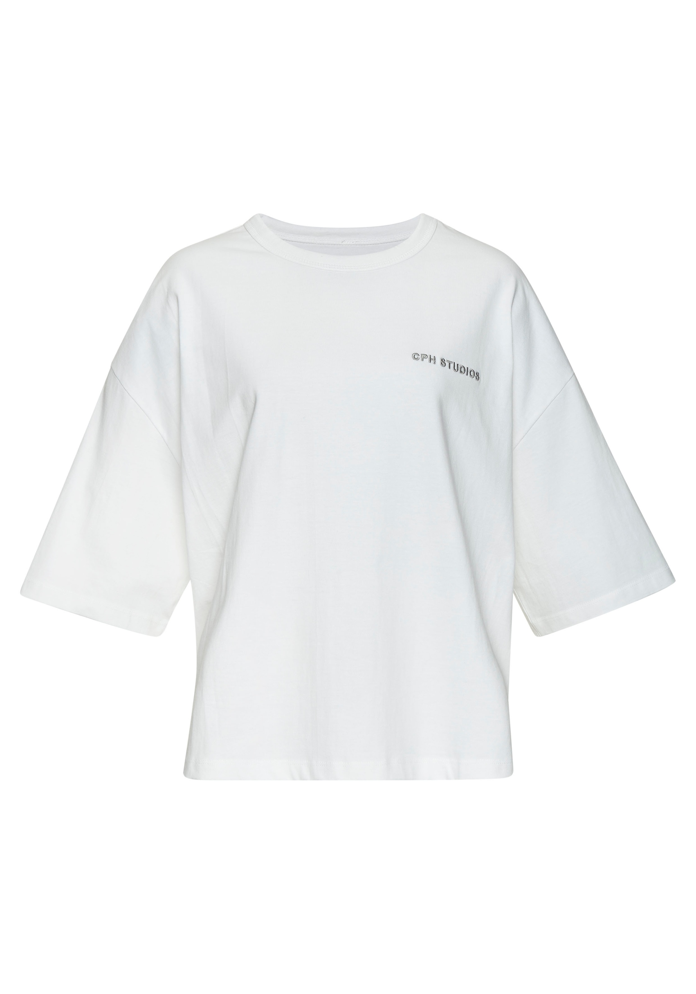 Copenhagen Studios Oversize-Shirt »mit hochwertiger Logostickerei«, aus heavy Bio-Baumwoll-Qualität