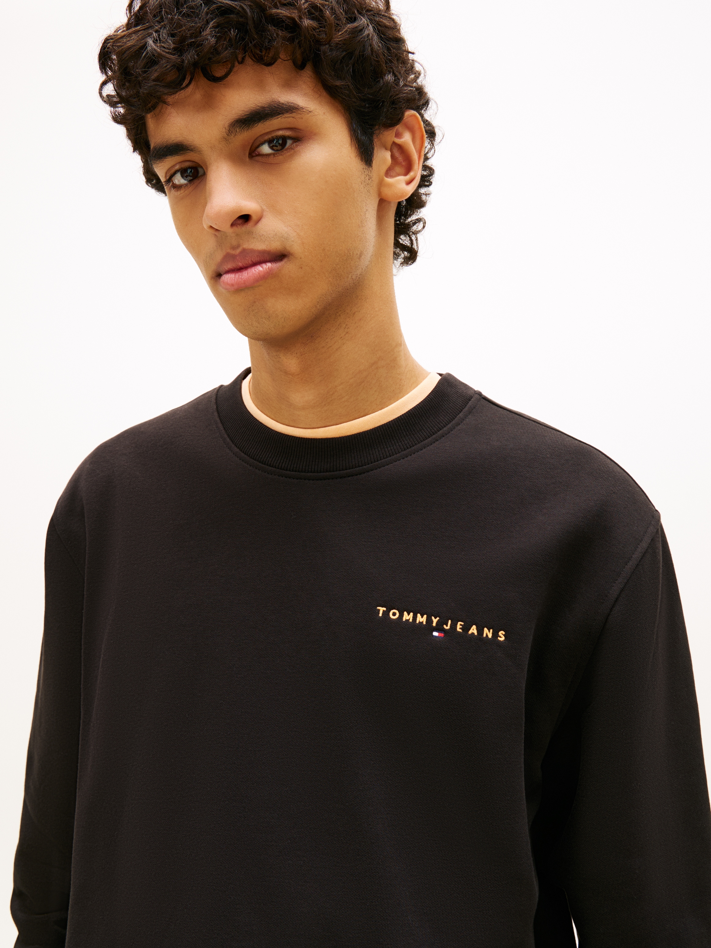 Tommy Jeans Sweatshirt »TJM REG LINEAR CREW EXT«, mit Logostickerei
