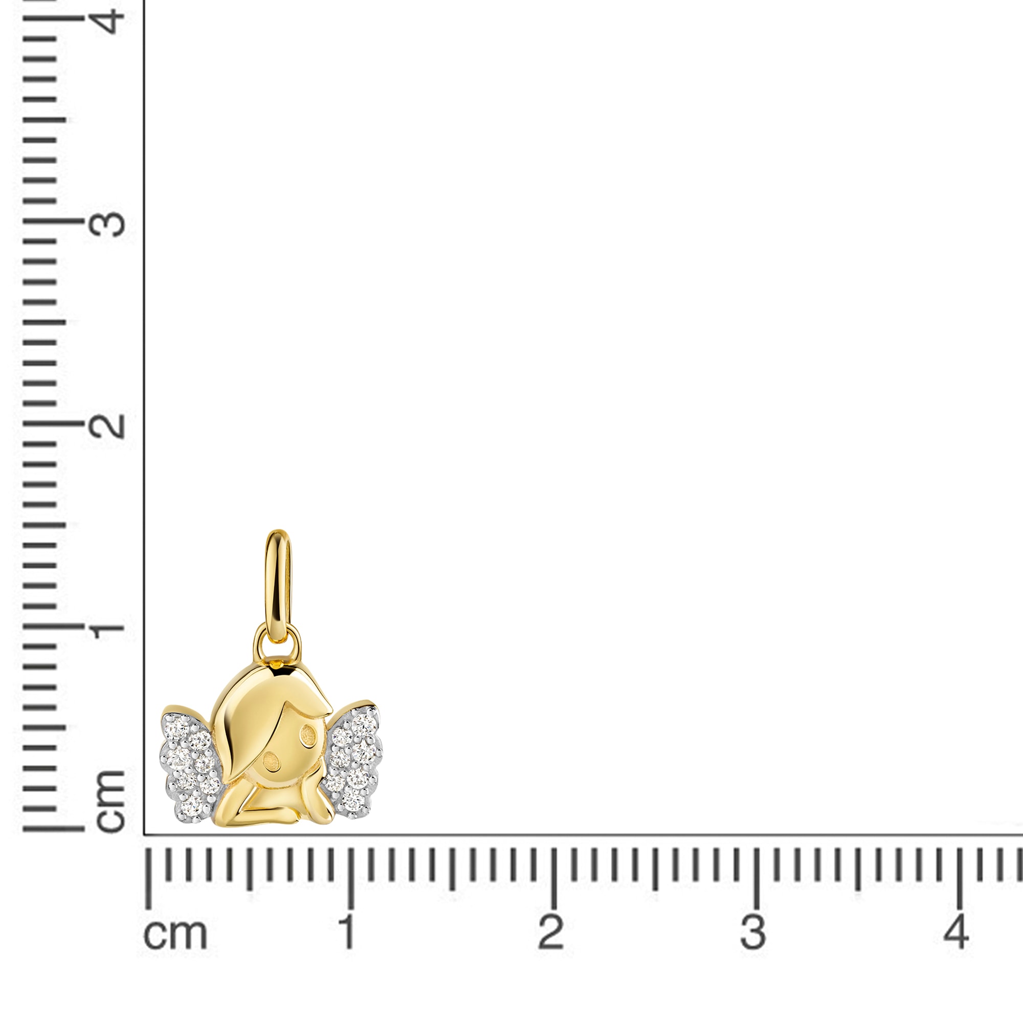 Firetti Kettenanhänger »Schmuck Geschenk Gold 333 Halsschmuck Anhänger Engel«  mit Zirkonia (synth.)