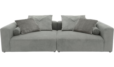 Big-Sofa »Suyana mit Federkern, B/T/H: 304/135/69 cm, Zierkissen + Kissenrollen«