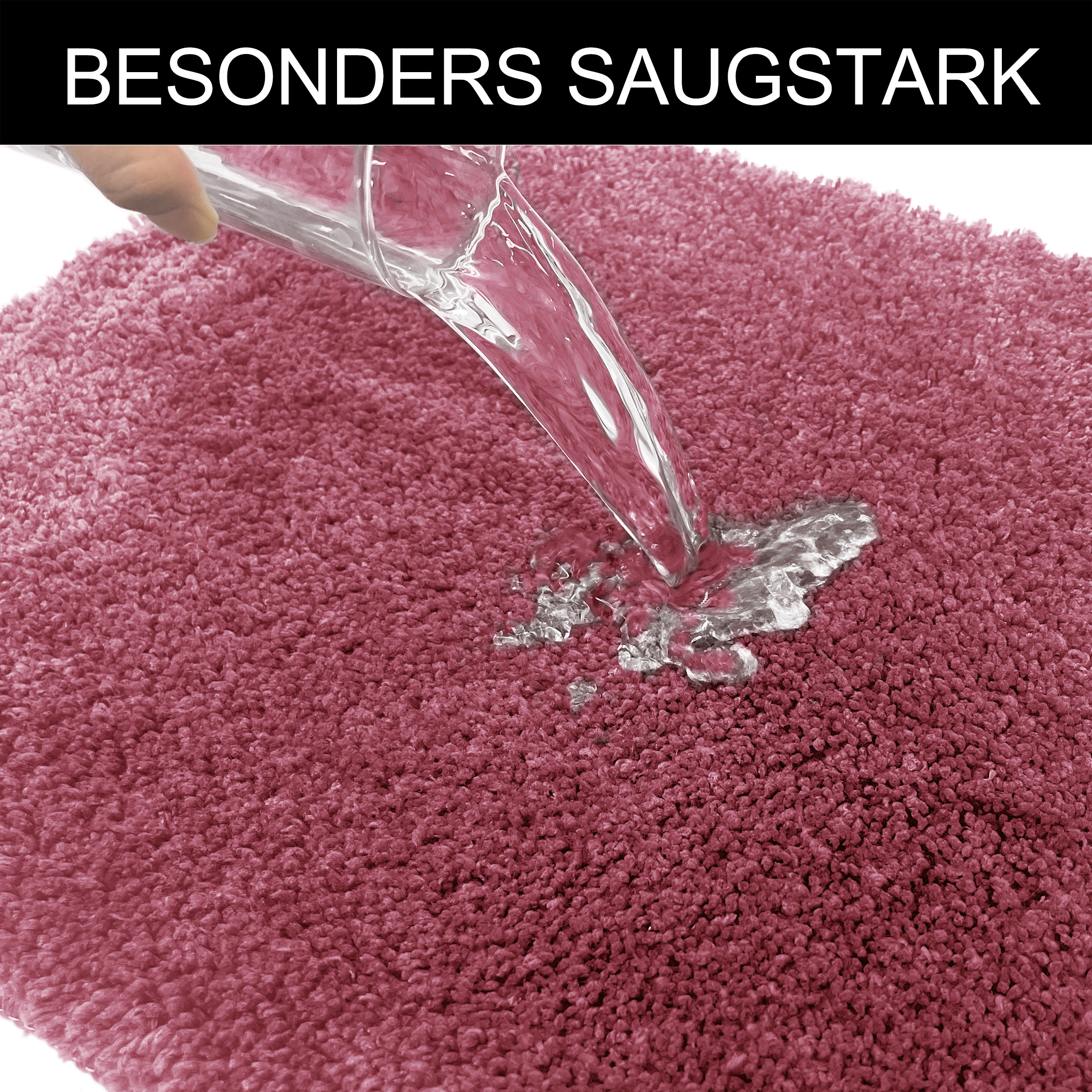 OTTO home Badematte »Inga, Badezimmer Teppich, Badvorleger« Höhe 20 mm rutschhemmend beschichtet fußbodenheizungsgeeignet | schnell trocknend | strapazierfähig Badteppich, unifarben, weich, als halbrund und rechteckig erhältlich