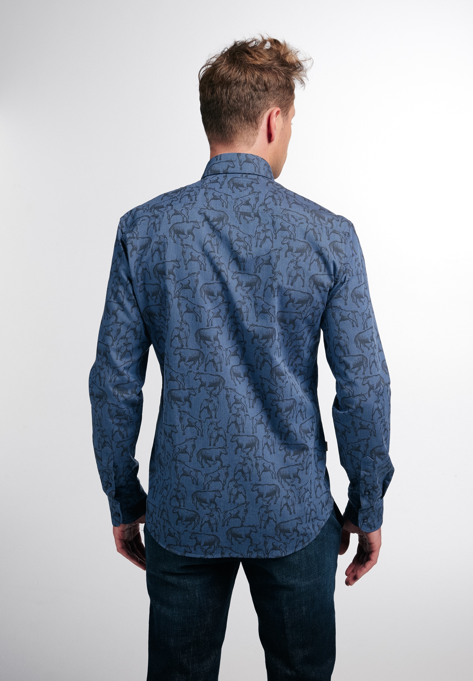 Eterna Langarmhemd »SLIM FIT« EASY IRON (bügelleicht)