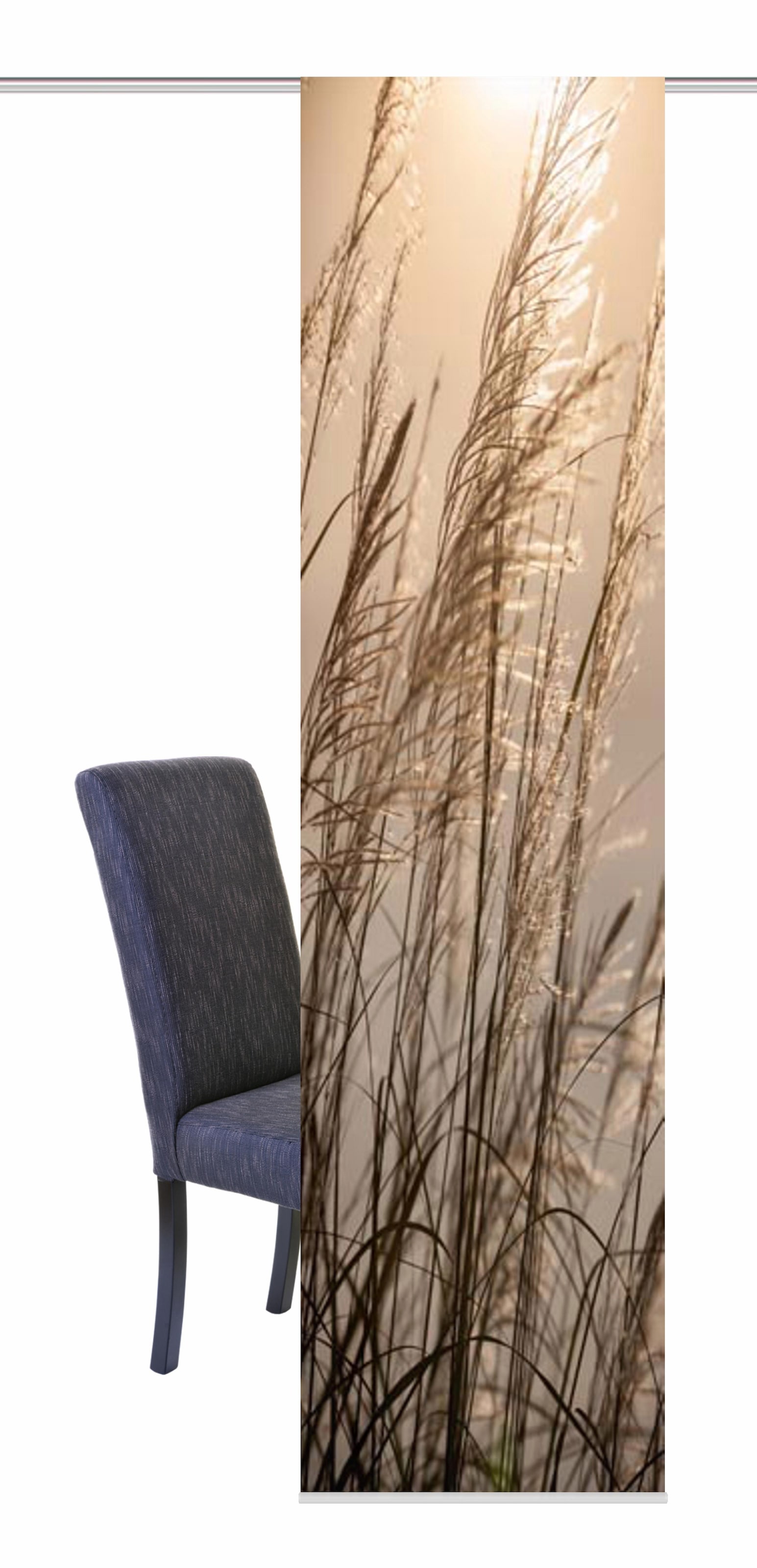 HOME WOHNIDEEN Schiebegardine »CARUSO« Klettband 1 Stk. tlg. HxB: 245x60, inkl. Befestigungszubehör