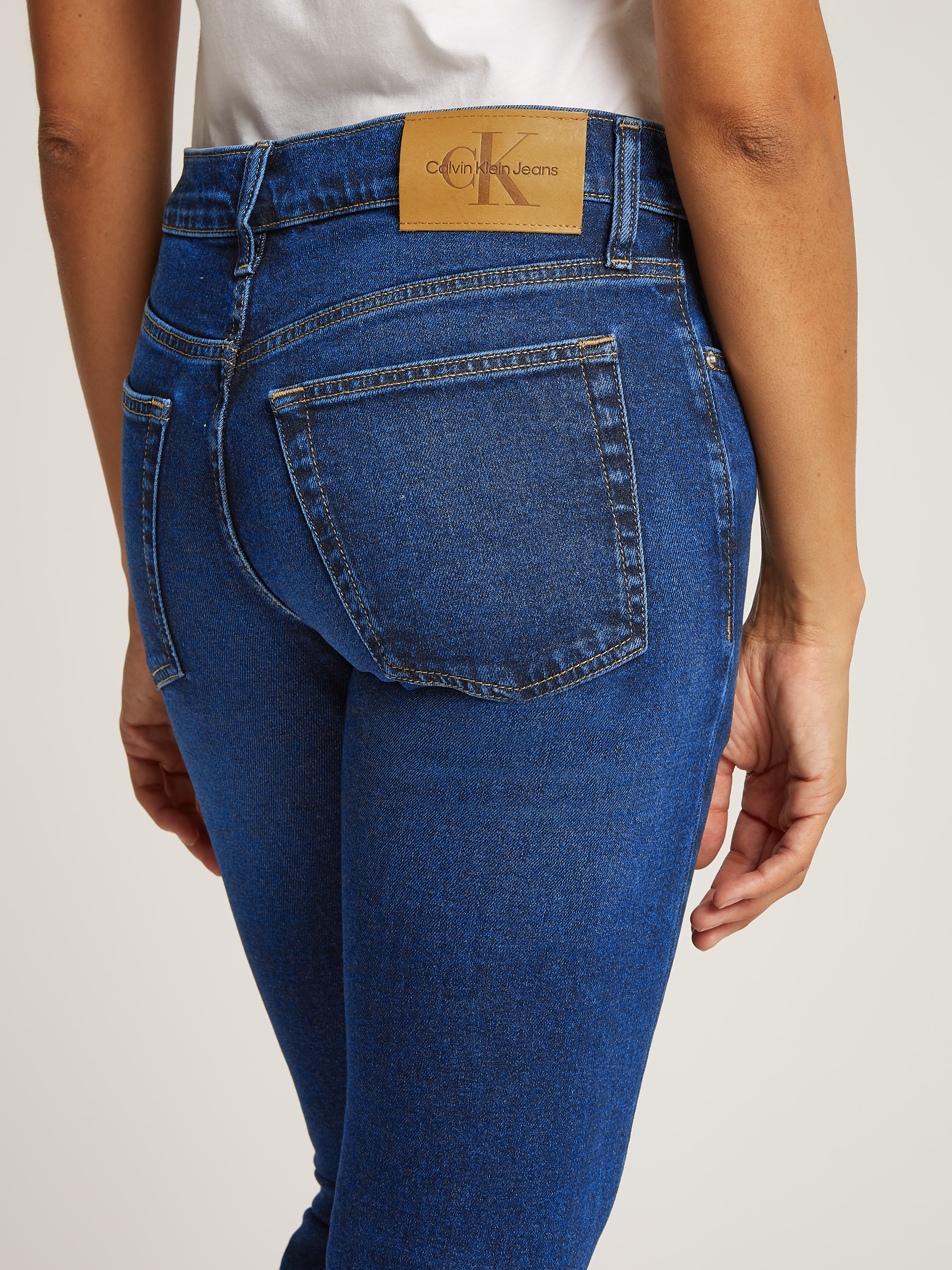 Calvin Klein Jeans Slim-fit-Jeans »SLIM«, Coinpocket, Logostickerei