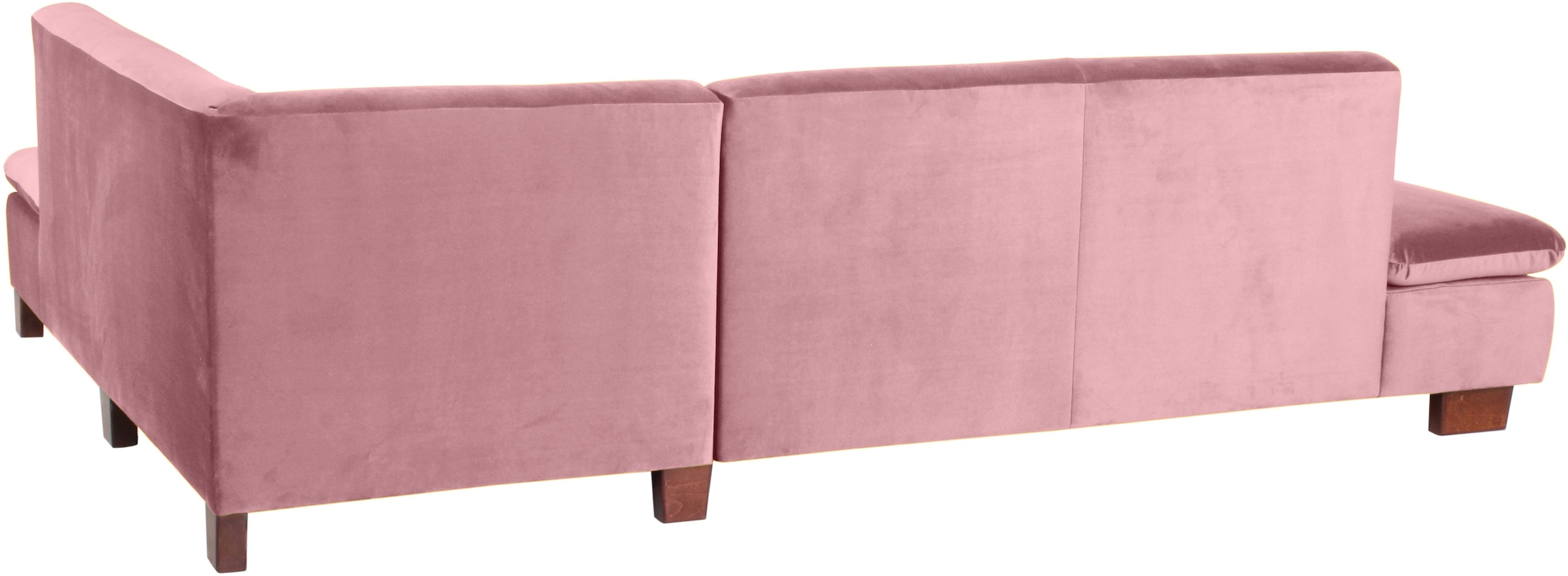 Max Winzer® Ecksofa »Tampere modern, edler Samtvelours Bezug, Mattenoptik im Sitz, bequem«, mit Armlehnverstellung, Ottomane wahlweise rechts oder links, L-Form