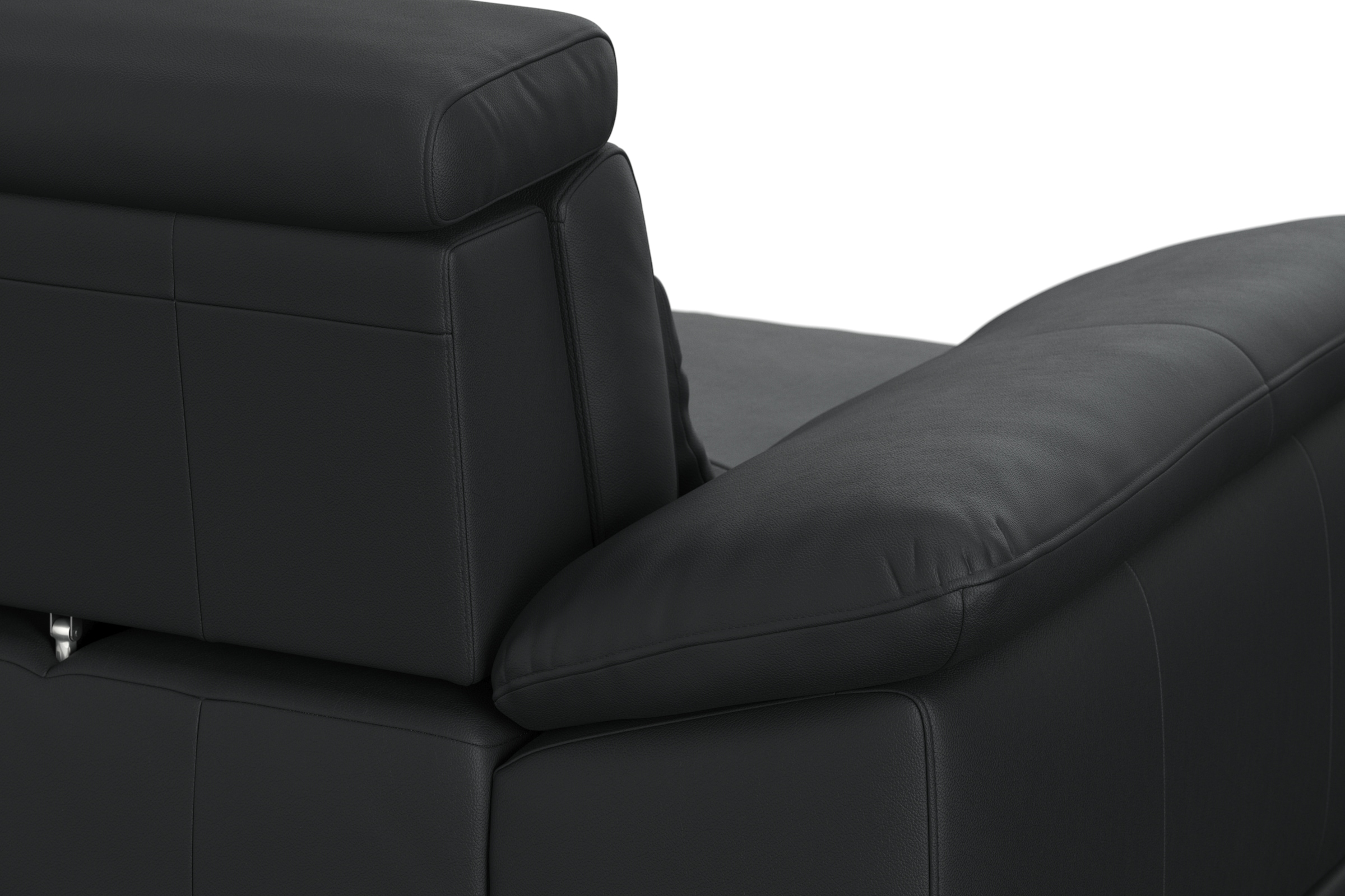 sit&more Ecksofa »Cabrio L-Form, B: 274 cm, mit Sitztiefen-, Arm- & Kopfteilverstellung«, 3 Nierenkissen, Federkern, optional Bettfunktion und Stauraum