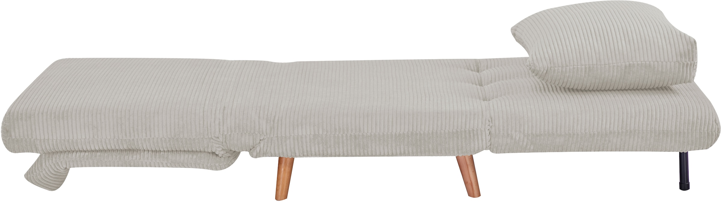 INOSIGN Sessel »AINSLEY«, wandelbar zum Gästebett, Schlafsofa, Webstoff u. Cord-Bezug