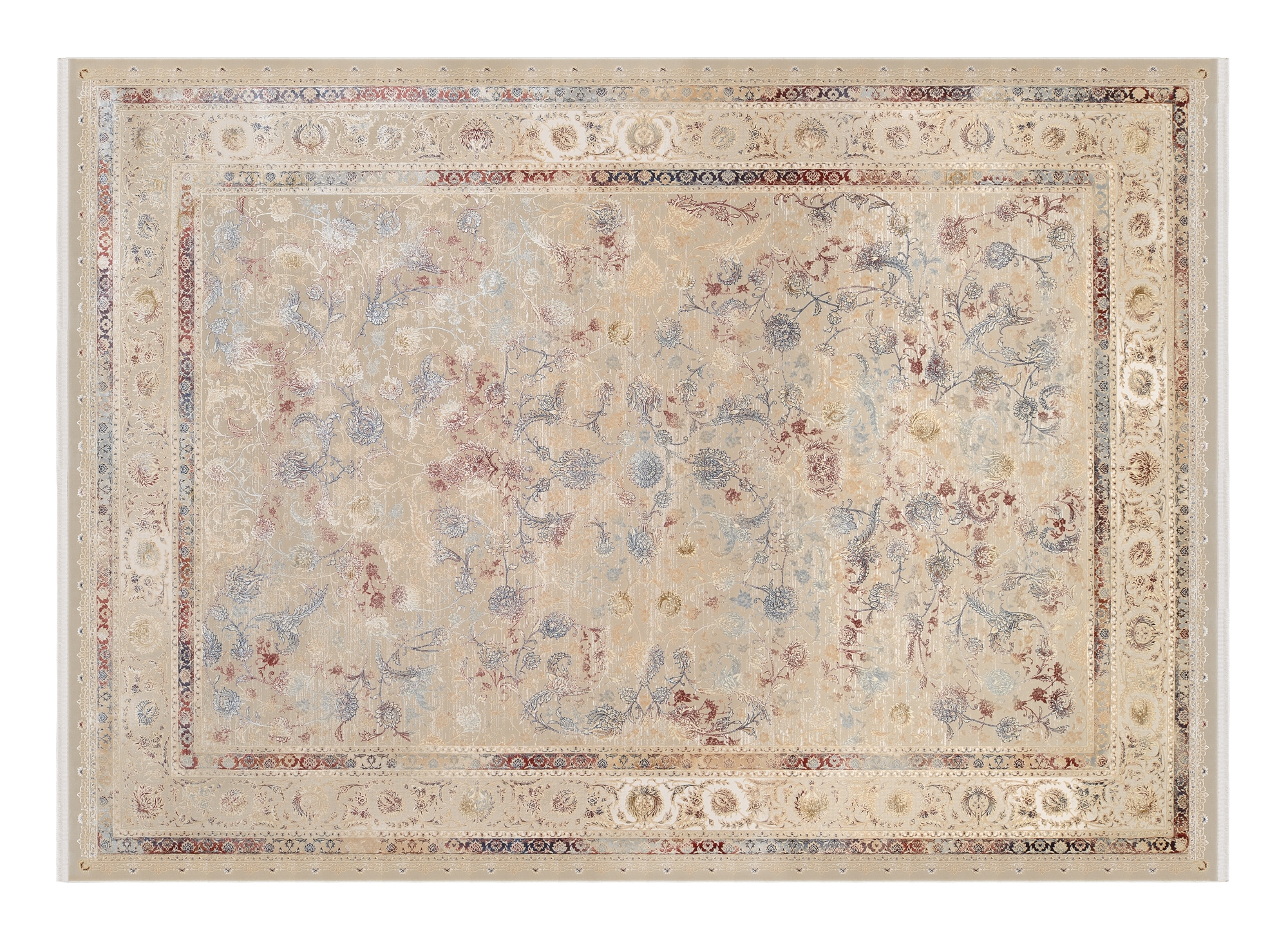 OCI DIE TEPPICHMARKE Teppich »MYSTIC LIMITED«, rechteckig, 7 mm Höhe, florale Muster in 3D-Optik, maschinell gewebt, Viskose
