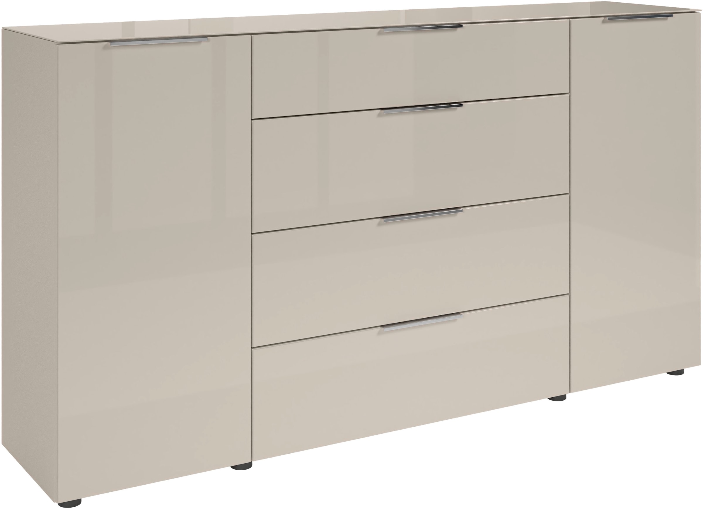 HBZ Kommode »Santorin, BxHxT 180x99x40 cm«, (1 St.), Breite 180cm, Softclose für Türen und Schubkästen, Melaminbeschichtung
