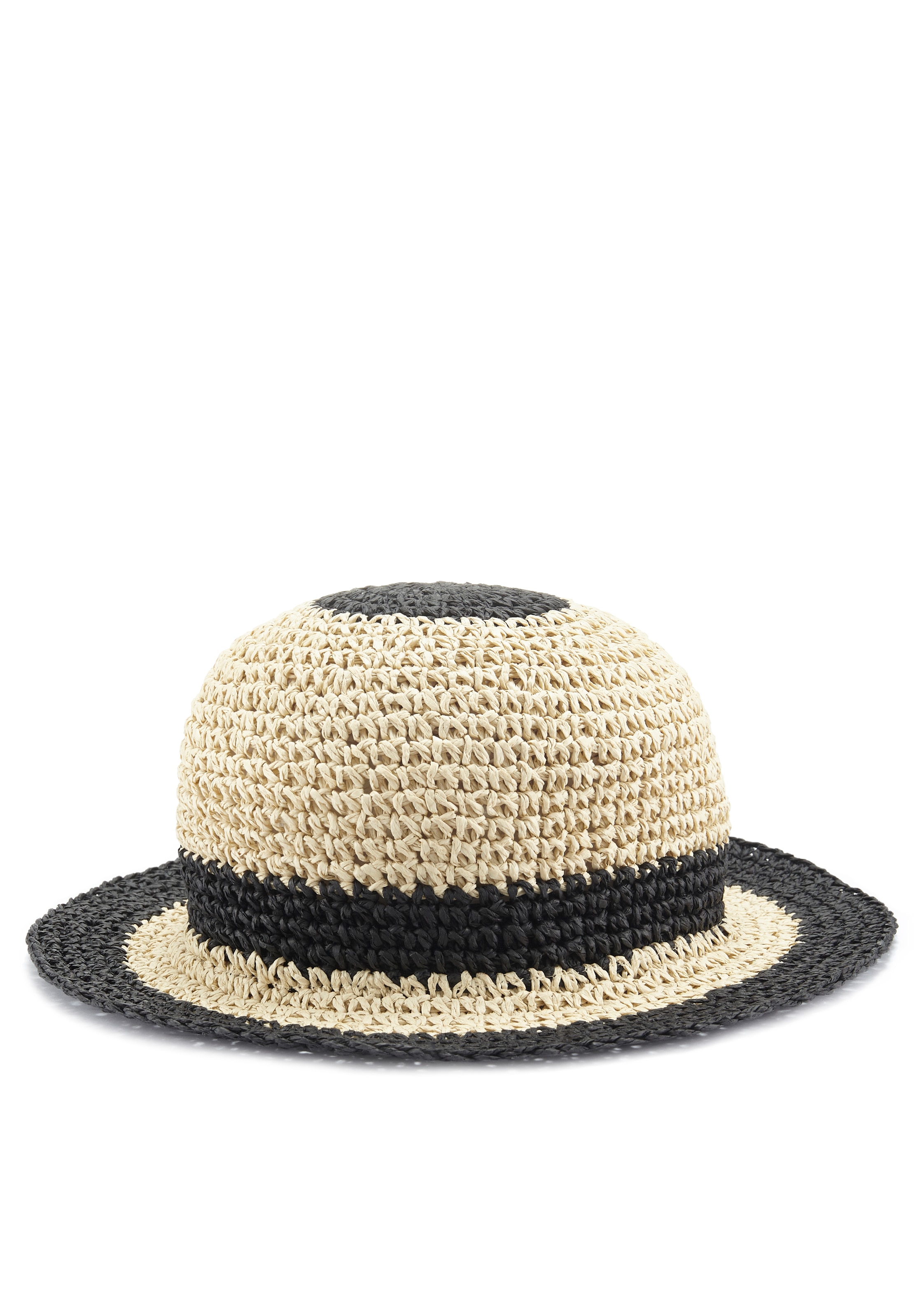 LASCANA Strohhut, Bucket Hat aus Kopfbedeckung kaufen Sommerhut, | online UNIVERSAL Stroh, VEGAN