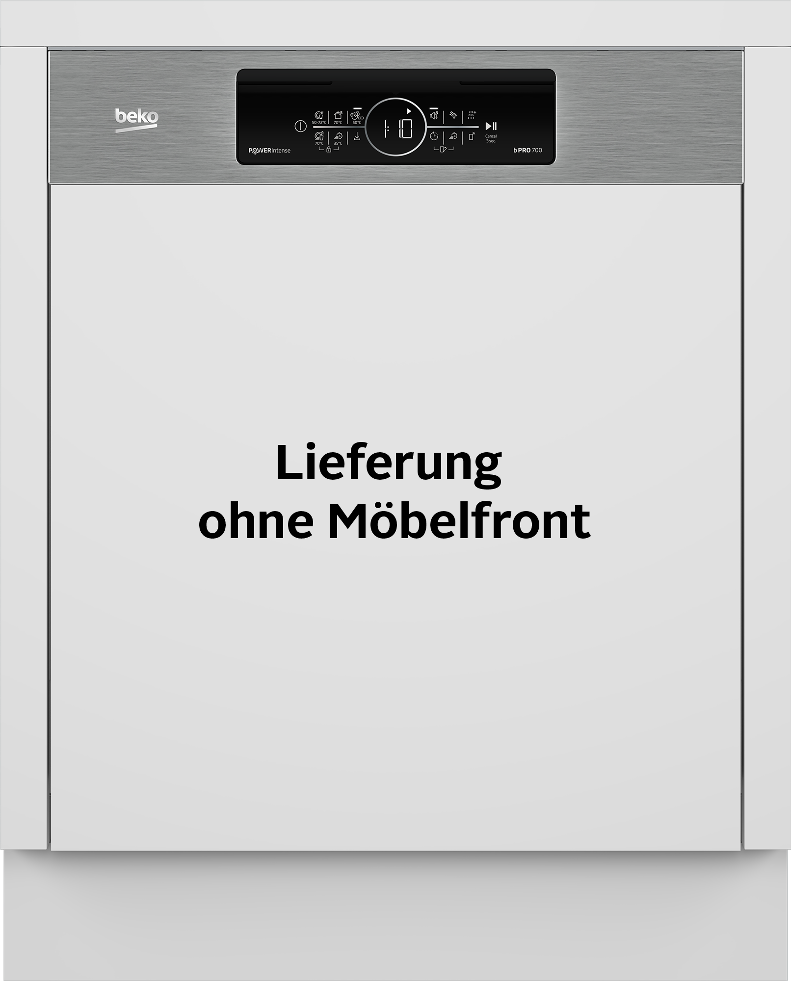 BEKO teilintegrierbarer Geschirrspüler »BDSN36462XP« 8,5 l 14 tlg. Maßgedecke Die PowerIntense-Technologie sorgt für herausragende Spülergebnisse