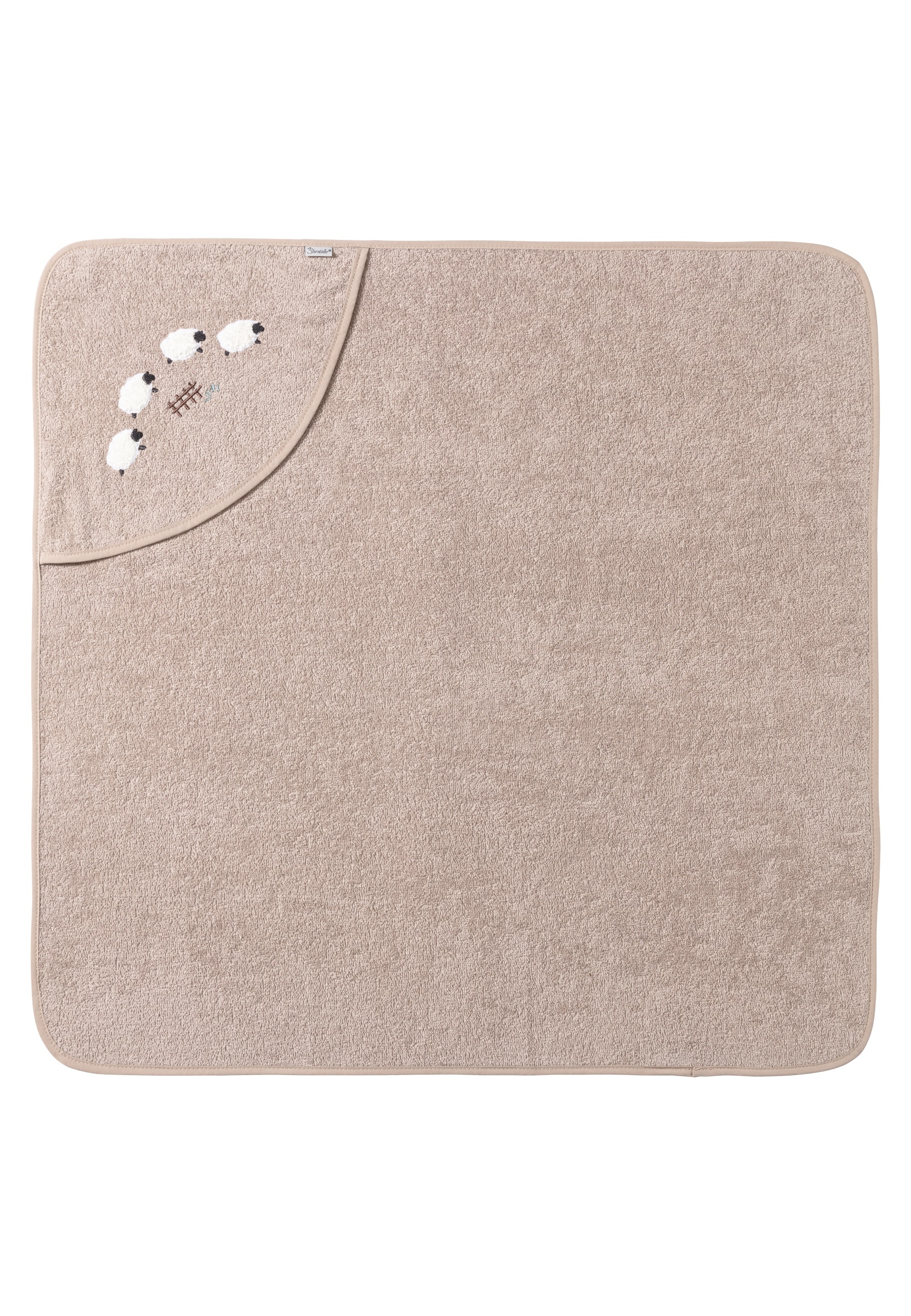 Sterntaler® Kapuzenhandtuch »Kapuzenbadetuch 80x80 cm SCHAF Flocke«, (1 St.)