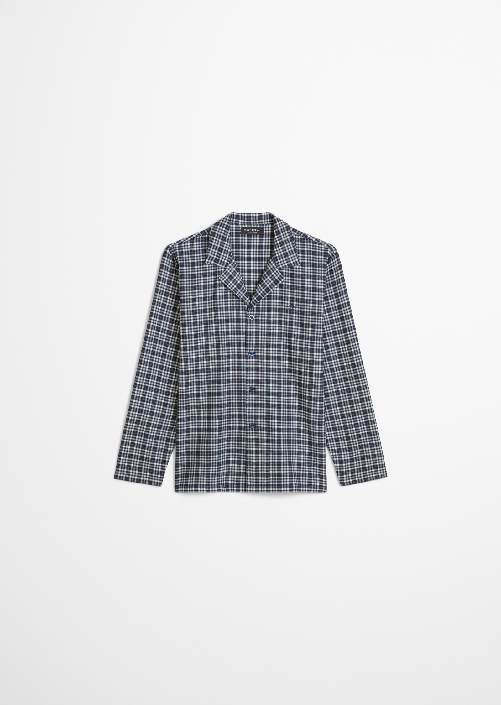 Marc O'Polo Pyjamaoberteil bequeme Passform, Langarm, mit V-Ausschnitt, für Homewear