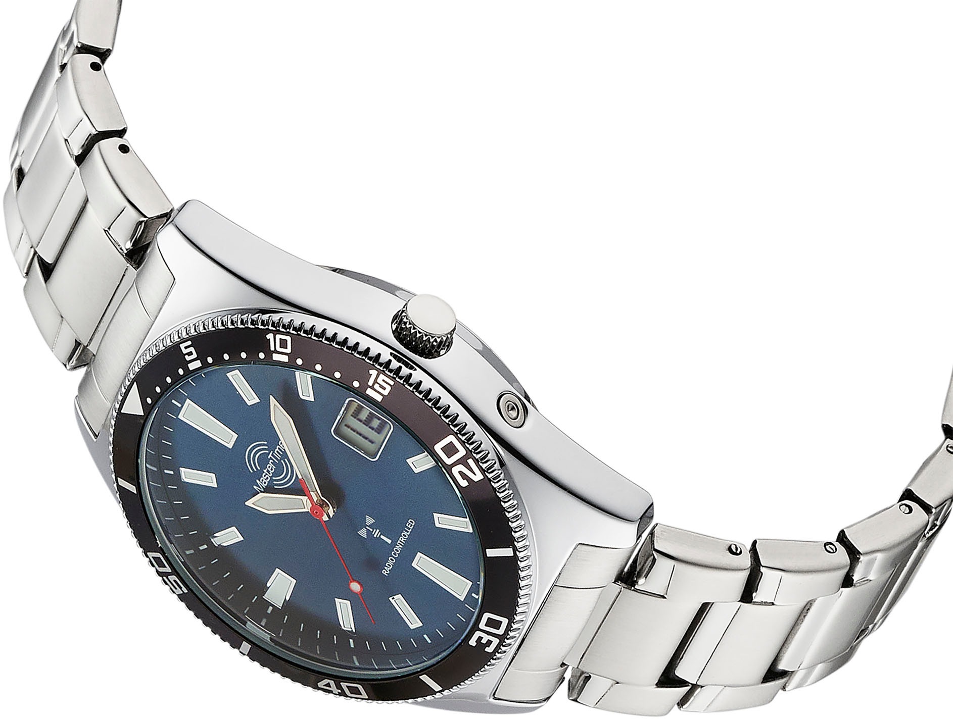 MASTER TIME Funkuhr »Super Power Sporty«, Armbanduhr, Quarzuhr, Herrenuhr, Datum, Leuchtzeiger