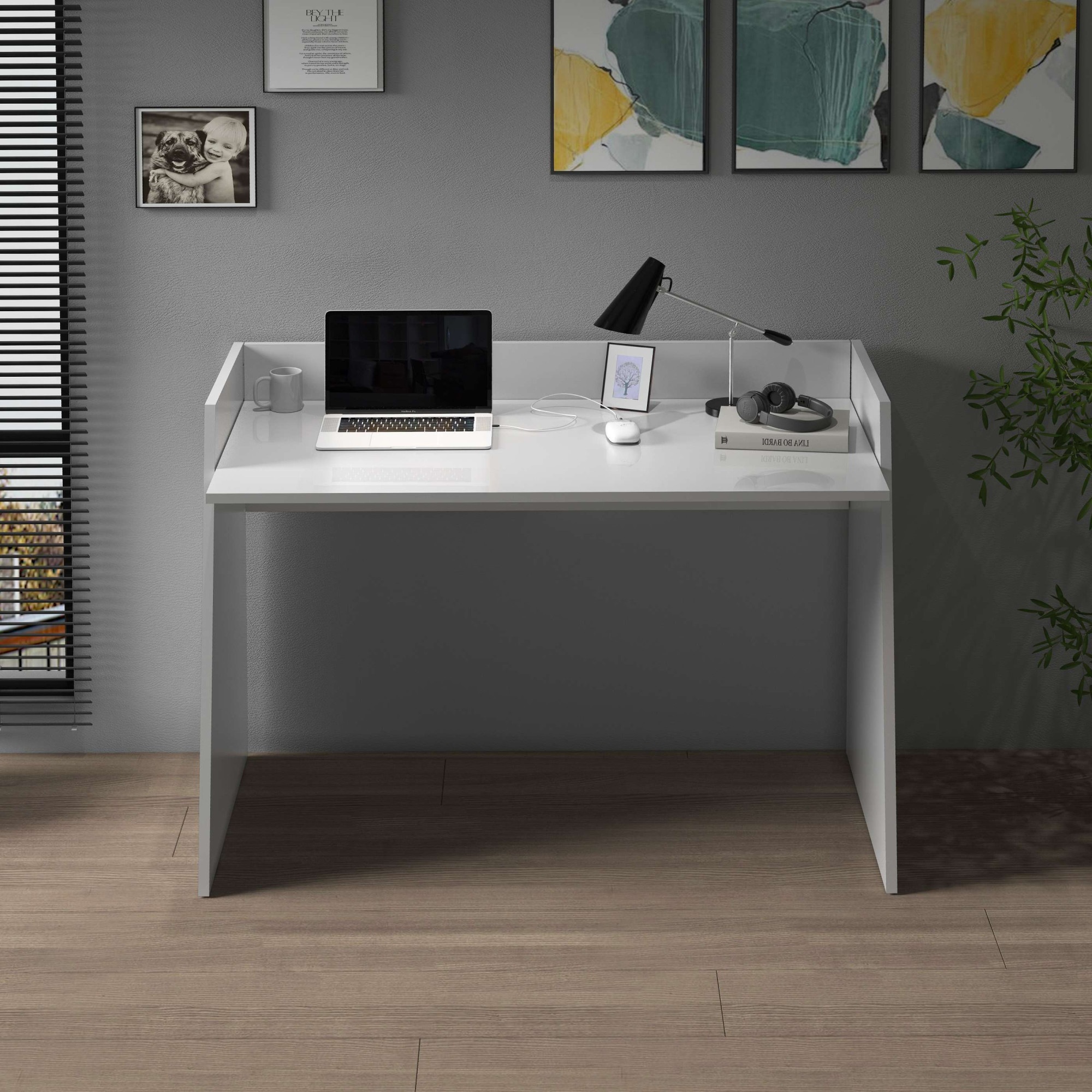 INOSIGN Schreibtisch »Vega, Schreibtisch, kleiner Computertisch, Bürotisch für Büro«, (1 St.), mit 2 Diagonalseit, Arbeitsplatte Breite 100 cm