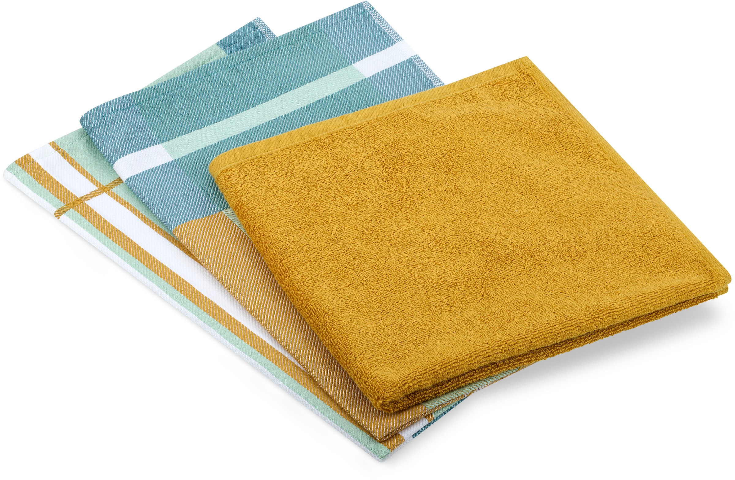 ROSS Geschirrtuch "1663 3er-Set mit Banderole" aus feinster Baumwolle