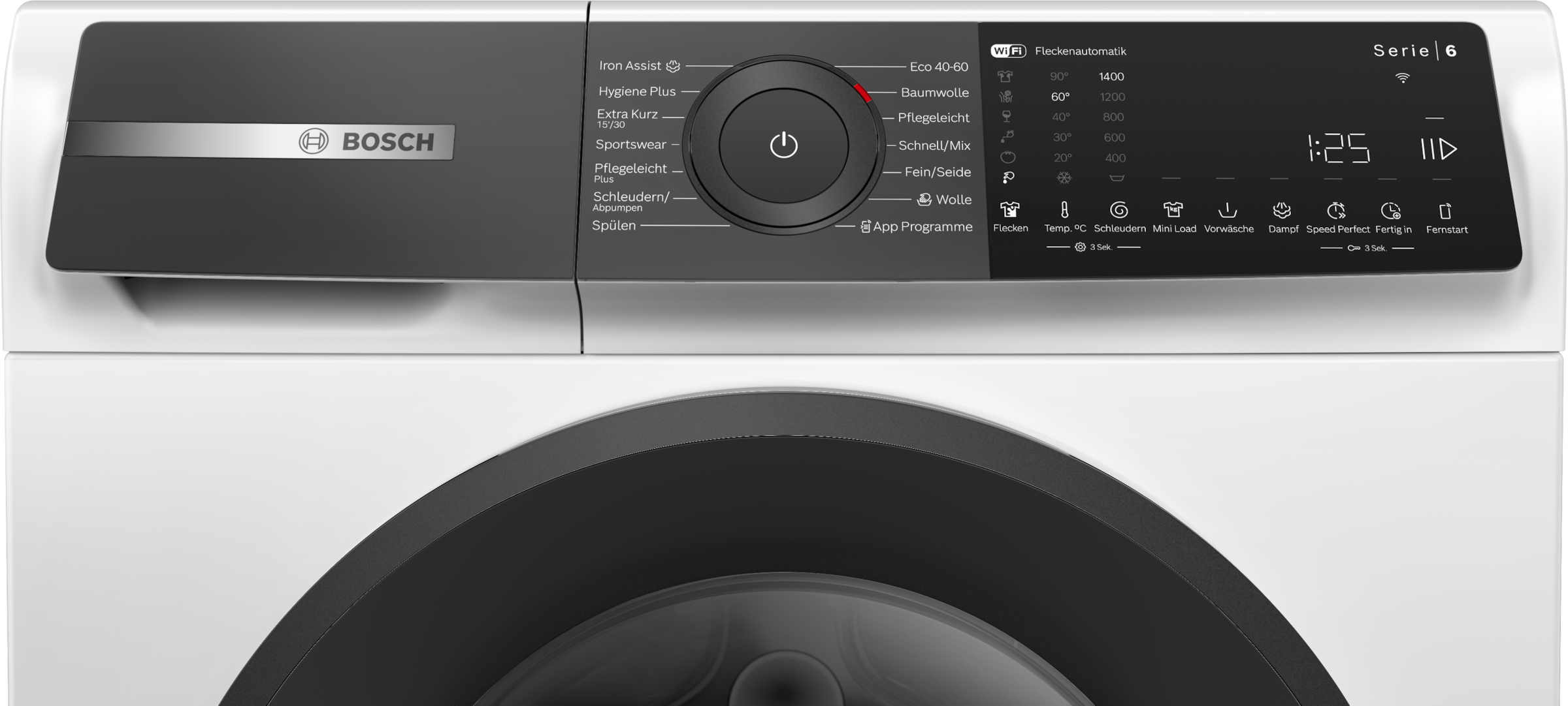 BOSCH Waschmaschine Serie 6 »WGH244M40« 9 kg 1300 U/min Energieverbrauch A-20%, Mini Load Option max. deine Energieeinsparung