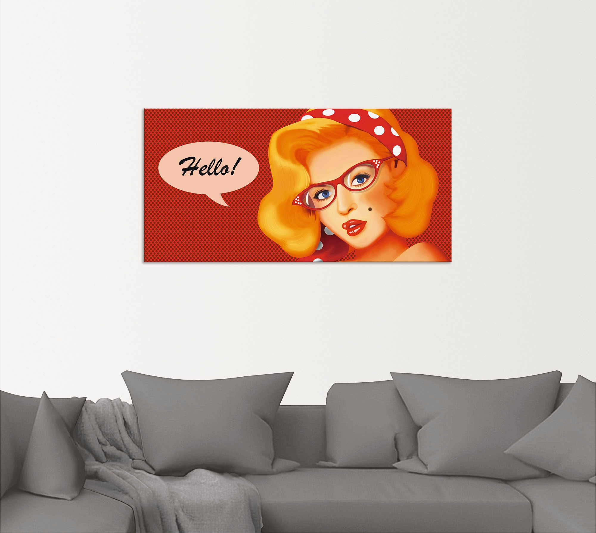 Artland Wandbild »Freundliches Hallo«, Frau, (1 St.), als Alubild, Leinwandbild, Wandaufkleber oder Poster in versch. Größen