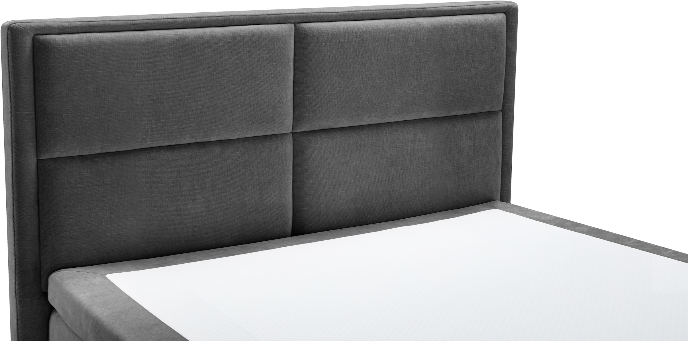 OTTO home Boxspringbett »VIVIANNE in den Breiten 140 & 180cm erhältlich, inkl. 7cm Luxus-Topper« erhältlich in den Farben anthrazit und beige