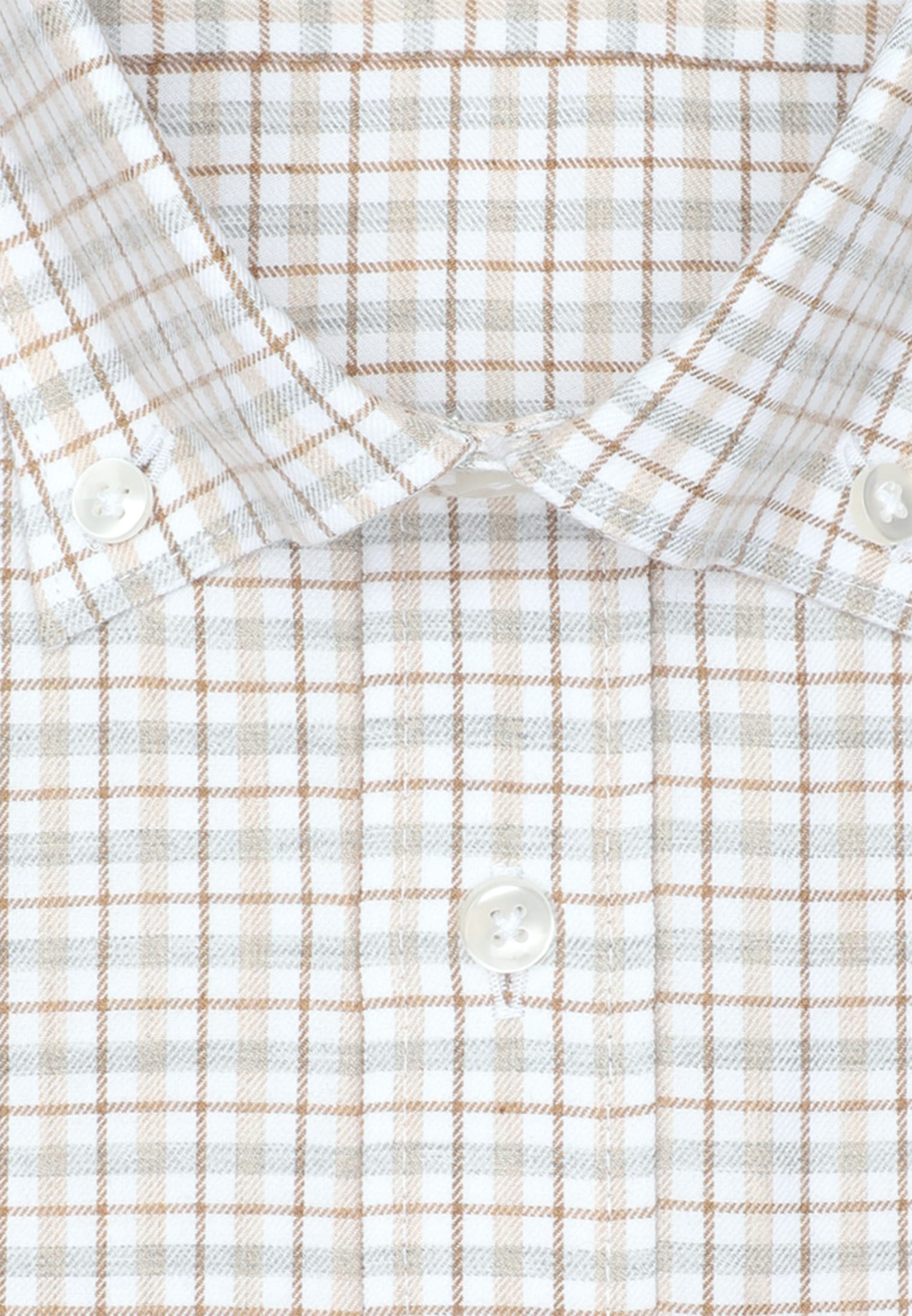 seidensticker Flanellhemd »Schwarze Rose« Shaped 1/1 Button-Down-Kragen Karo