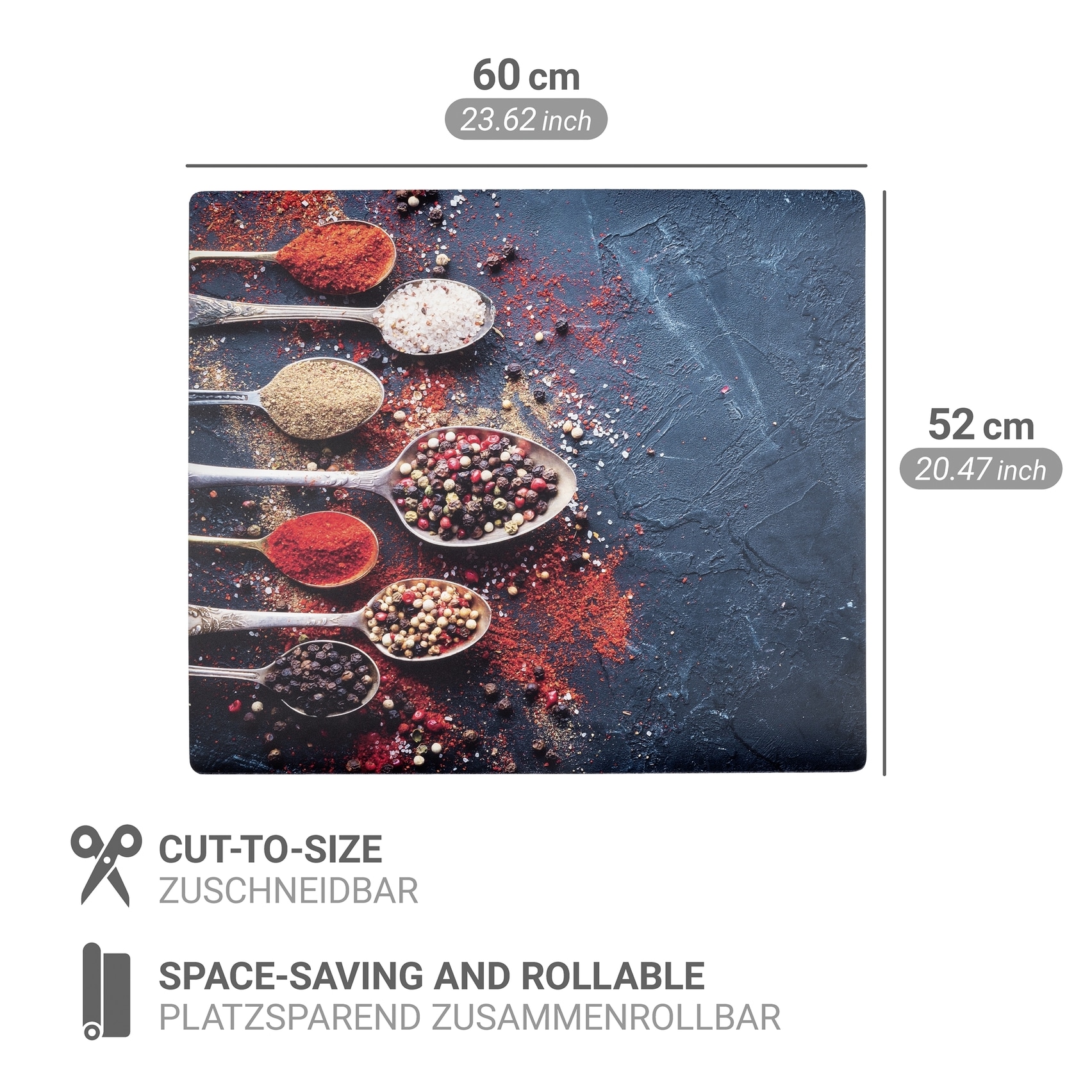 WENKO Herd-Abdeckplatte »Modell Pikant« Schutzmatte, Abdeckmatte für Kochfelder, Induktionsschutzmatte