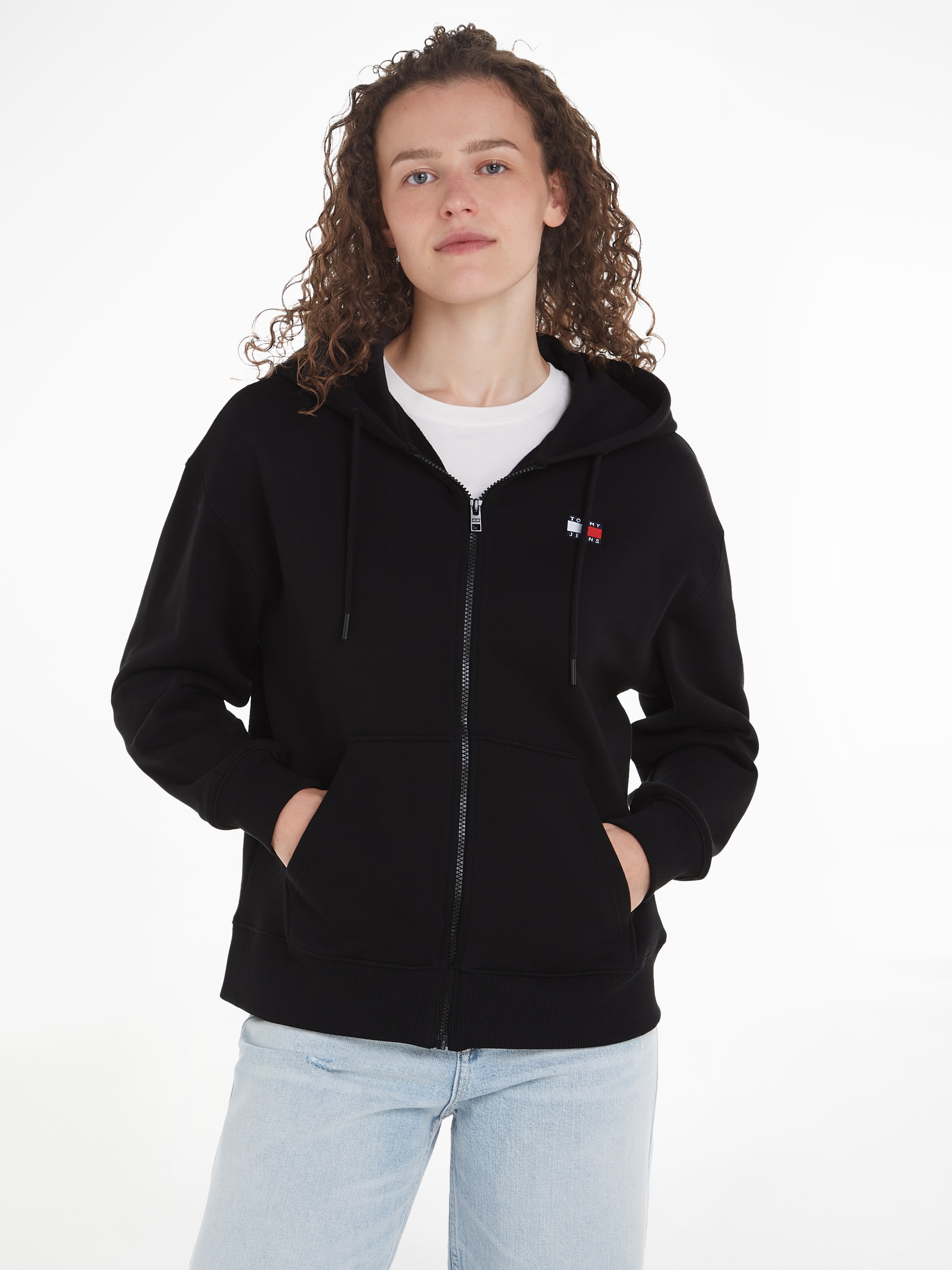 Sweatjacke »TJW BADGE ZIP THRU HOODIE EXT«, Große Größen