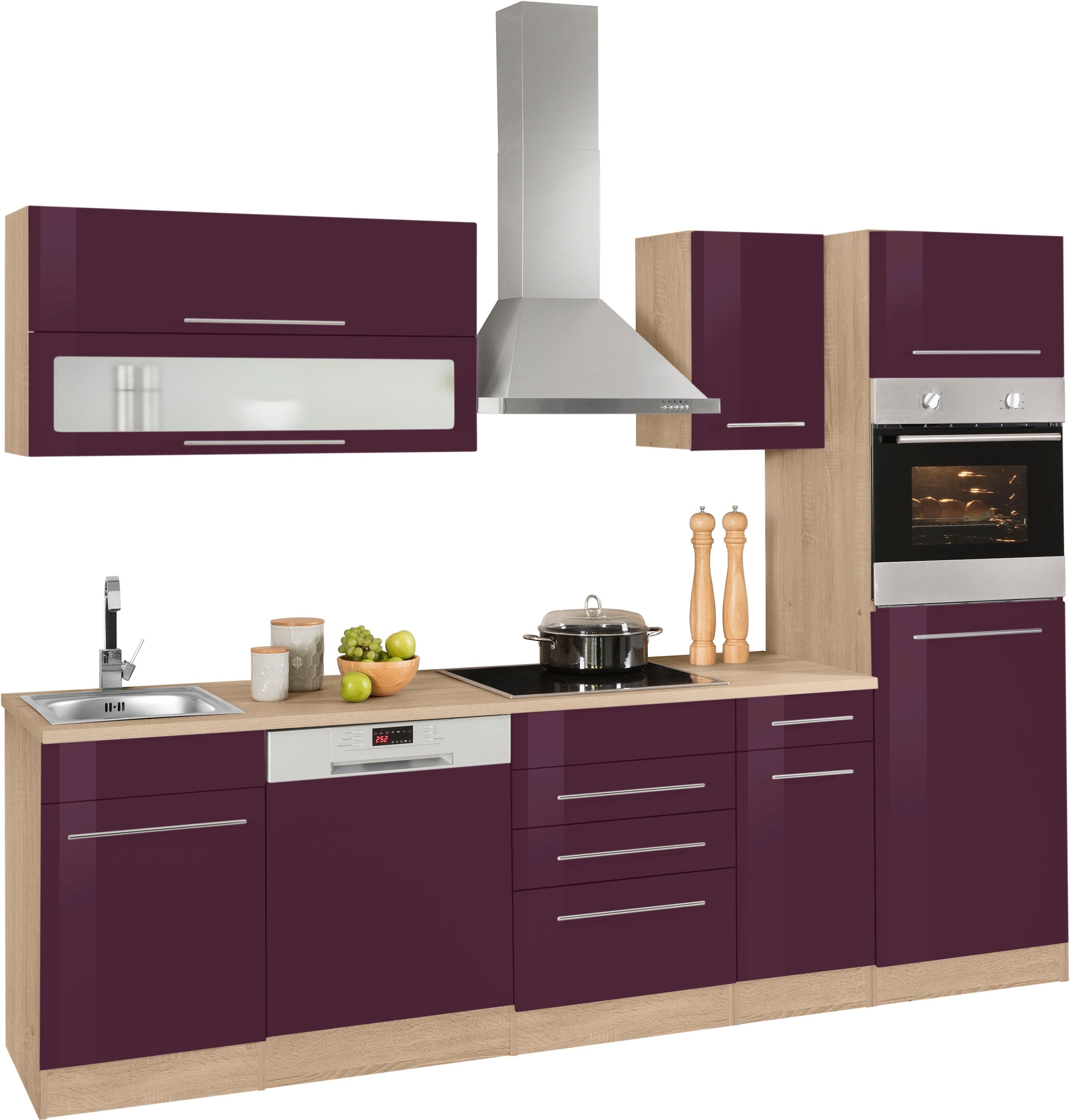 KOCHSTATION Küchenzeile »KS-Eton«, mit E-Geräten, Breite 270 cm