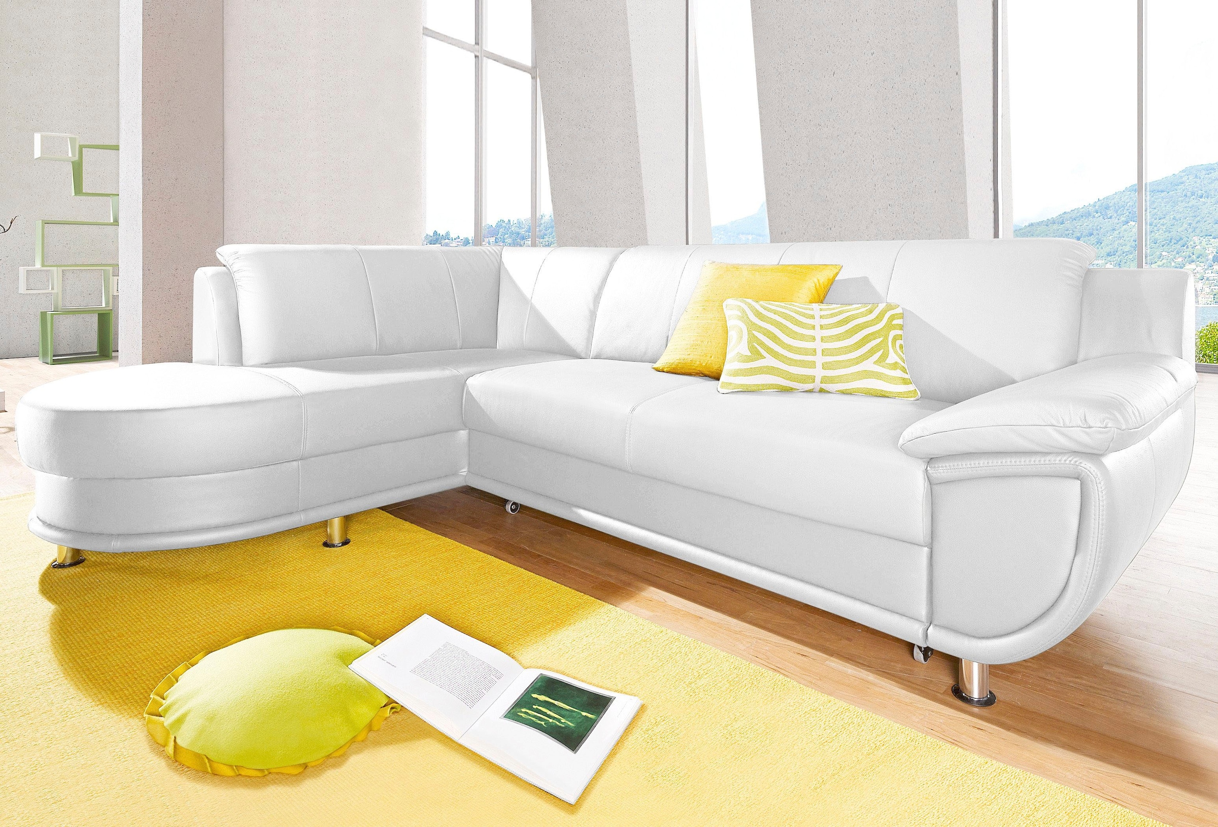 TRENDMANUFAKTUR Ecksofa »Rondo, L-Form«, wahlweise mit Federkern, wahlweise mit Bettfunktion