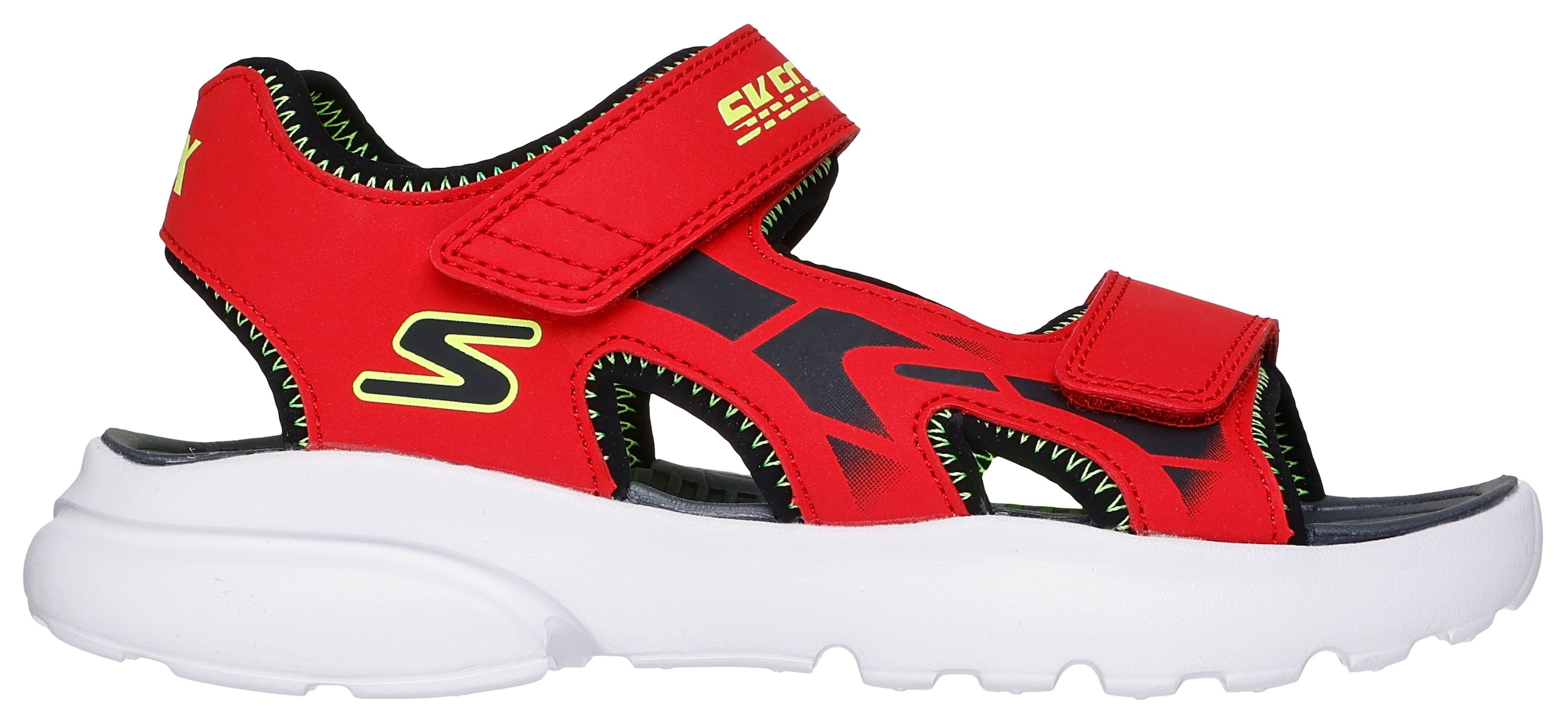 Skechers Sandale »RAZOR SPLASH-AQUA BUDDIES«, Sandale mit Klettverschluss, waschbar, Größenschablone zum Download