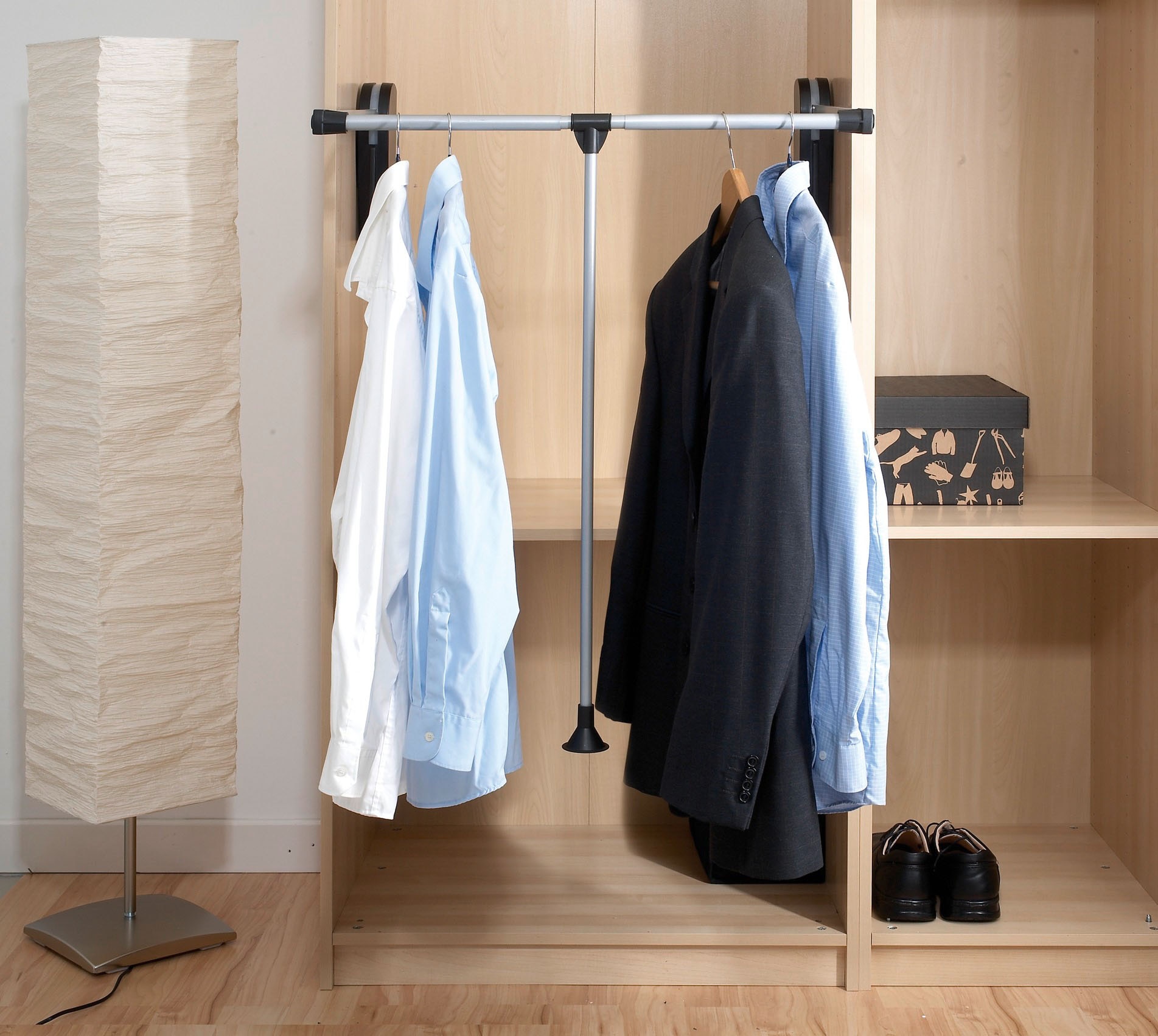 WENKO Kleiderstange, Garderobenlift, schwenkbar, für Schrankinnenmaße 87  bis 130 cm Breite auf Raten bestellen | Stahlschränke