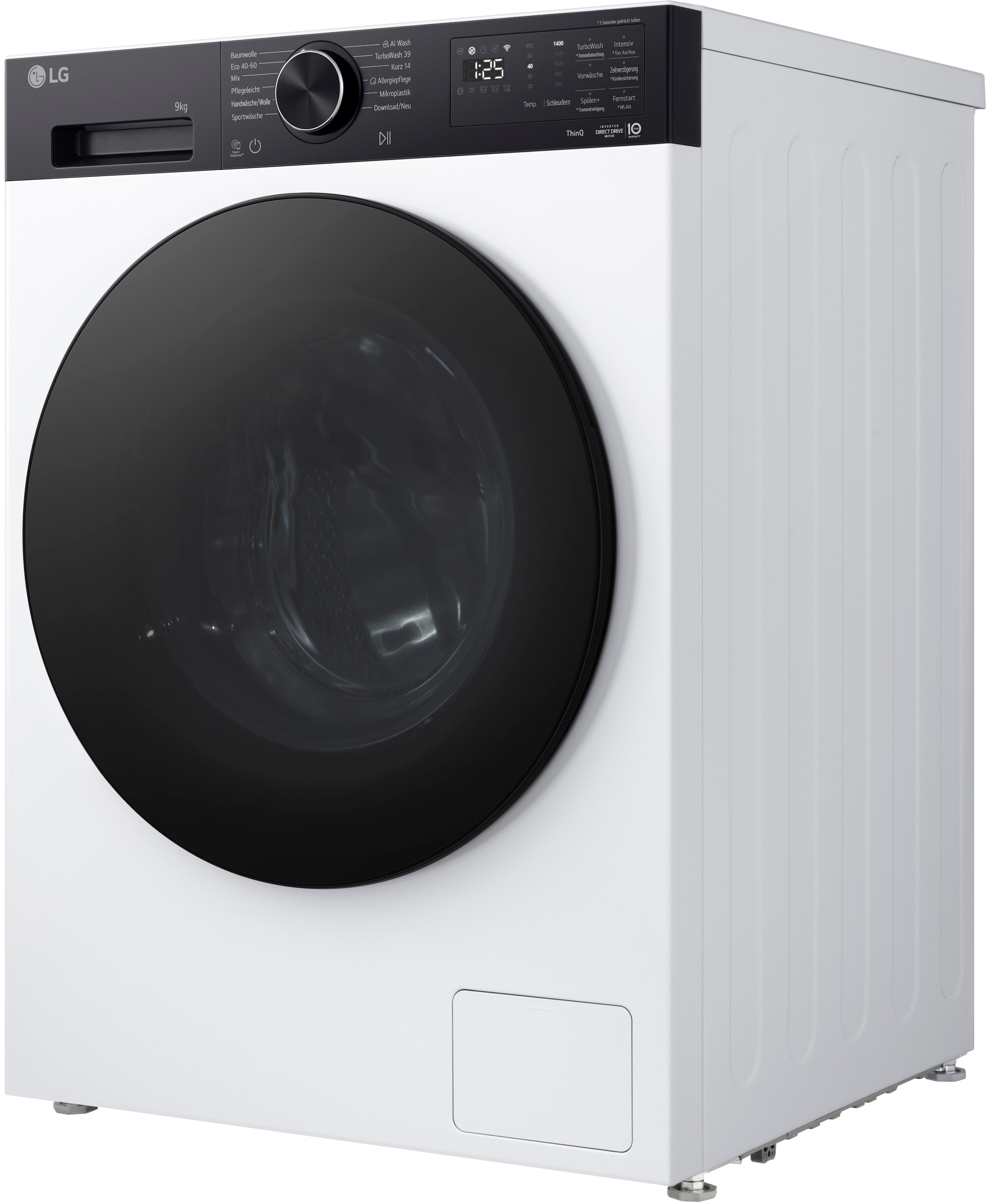 LG Waschmaschine »F4WX709YP« 9 kg 1400 U/min AI Wash, ThinQ App inkl. Programm-Download, 14-Minuten-Kurzprogramm
