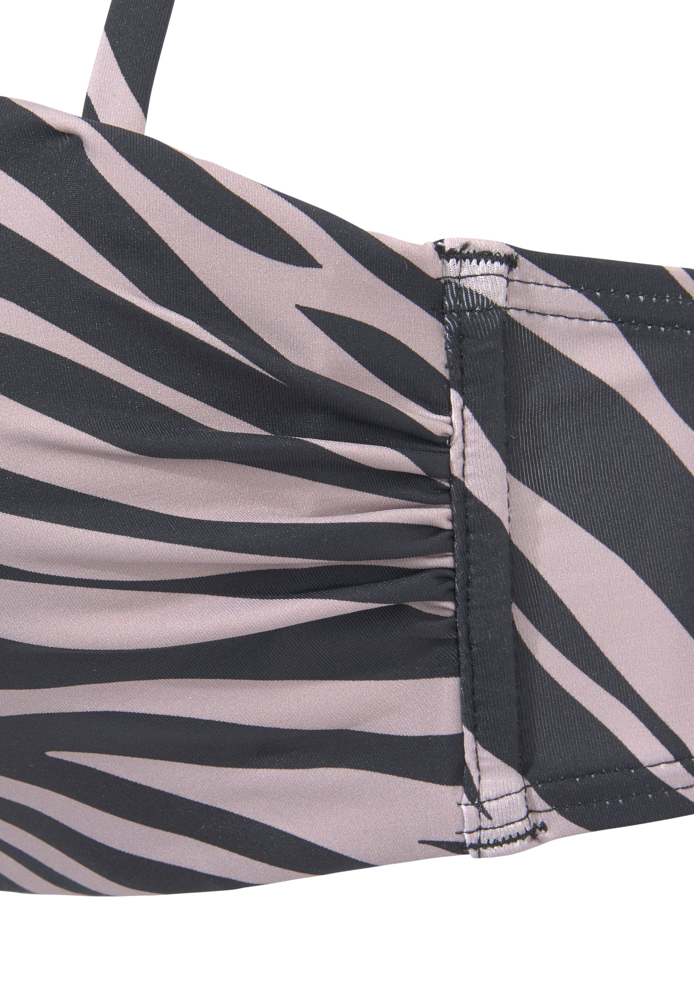 LASCANA Bügel-Bandeau-Bikini-Top »Kaa«, mit Animal-Design