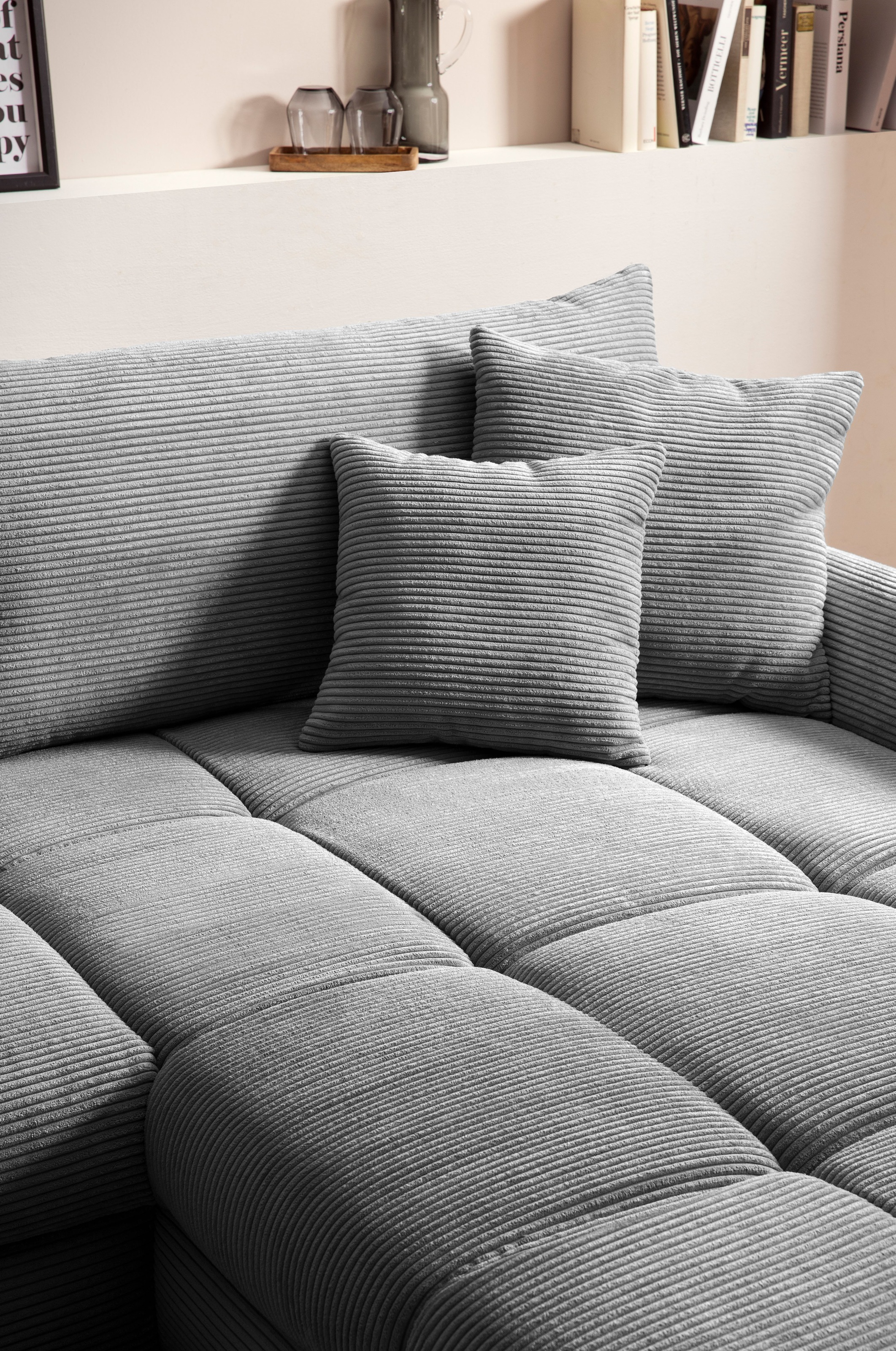 Mr. Couch Ecksofa »Ronaldo, L-Form, wahlweise mit Kaltschaum«, mit Kaltschaum, bis 140 kg pro Sitzplatz belastbar