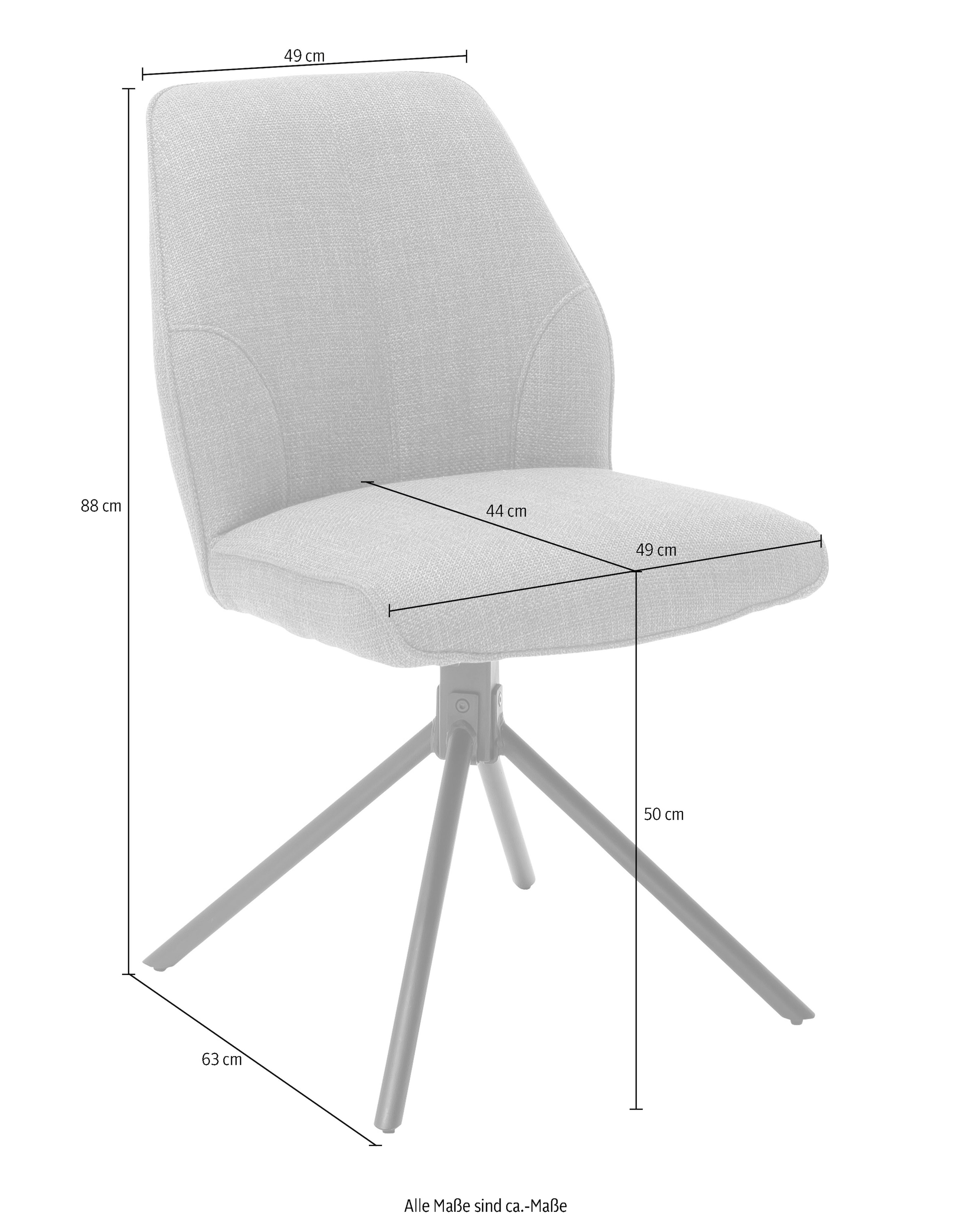 Nivellierung, auf 2 4-Fußstuhl mit 120 180°drehbar belastbar Stuhl St., Rechnung furniture 2er-Set, MCA bis (Set), kaufen kg »Pemba«,