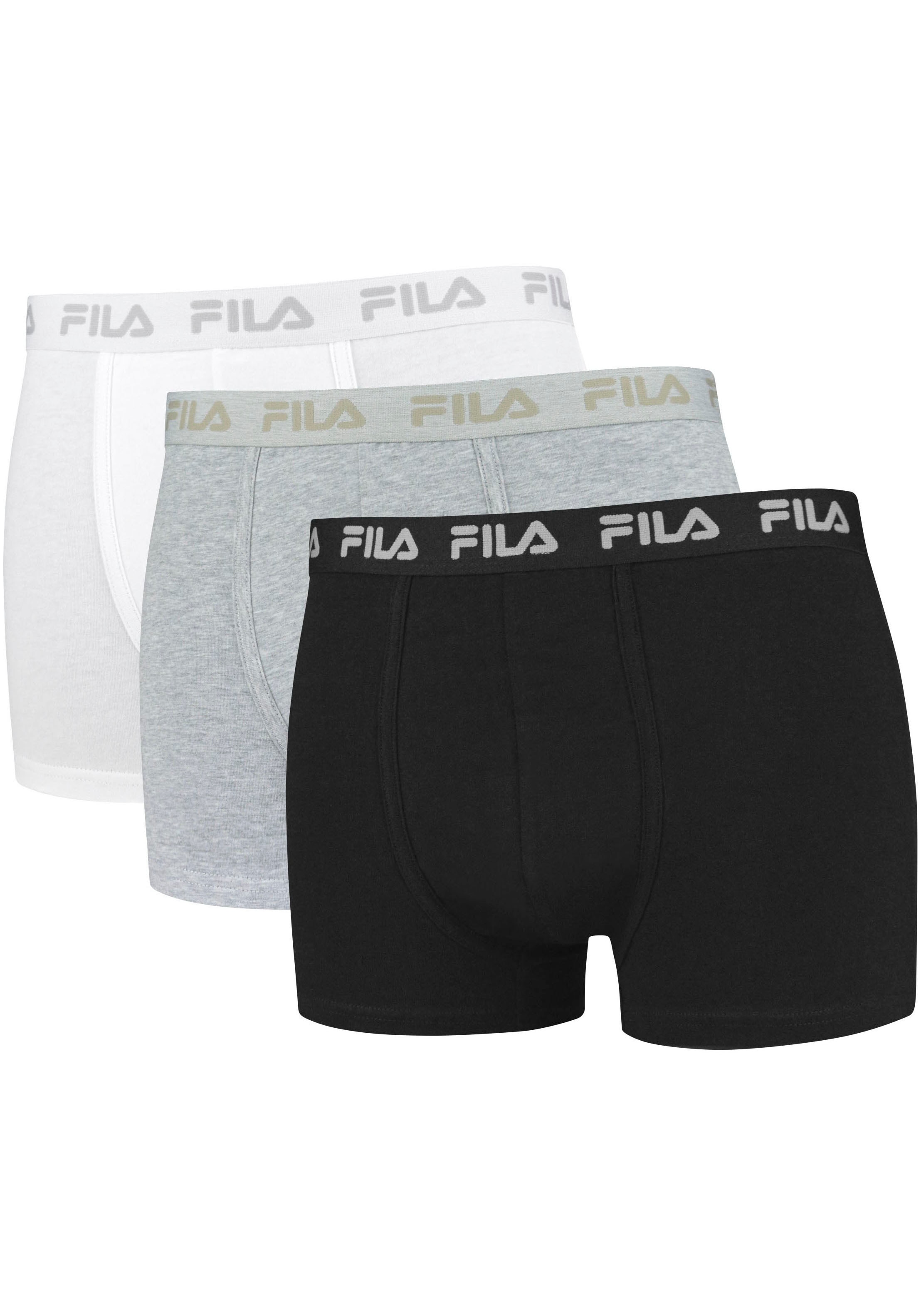 Fila Boxershorts, (3er Pack), mit elastischem Logobund