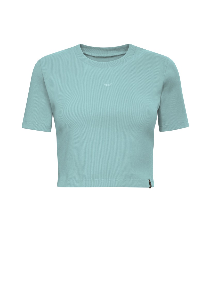 Trigema T-Shirt »TRIGEMA Modisches Crop-Top«, (1 tlg.)