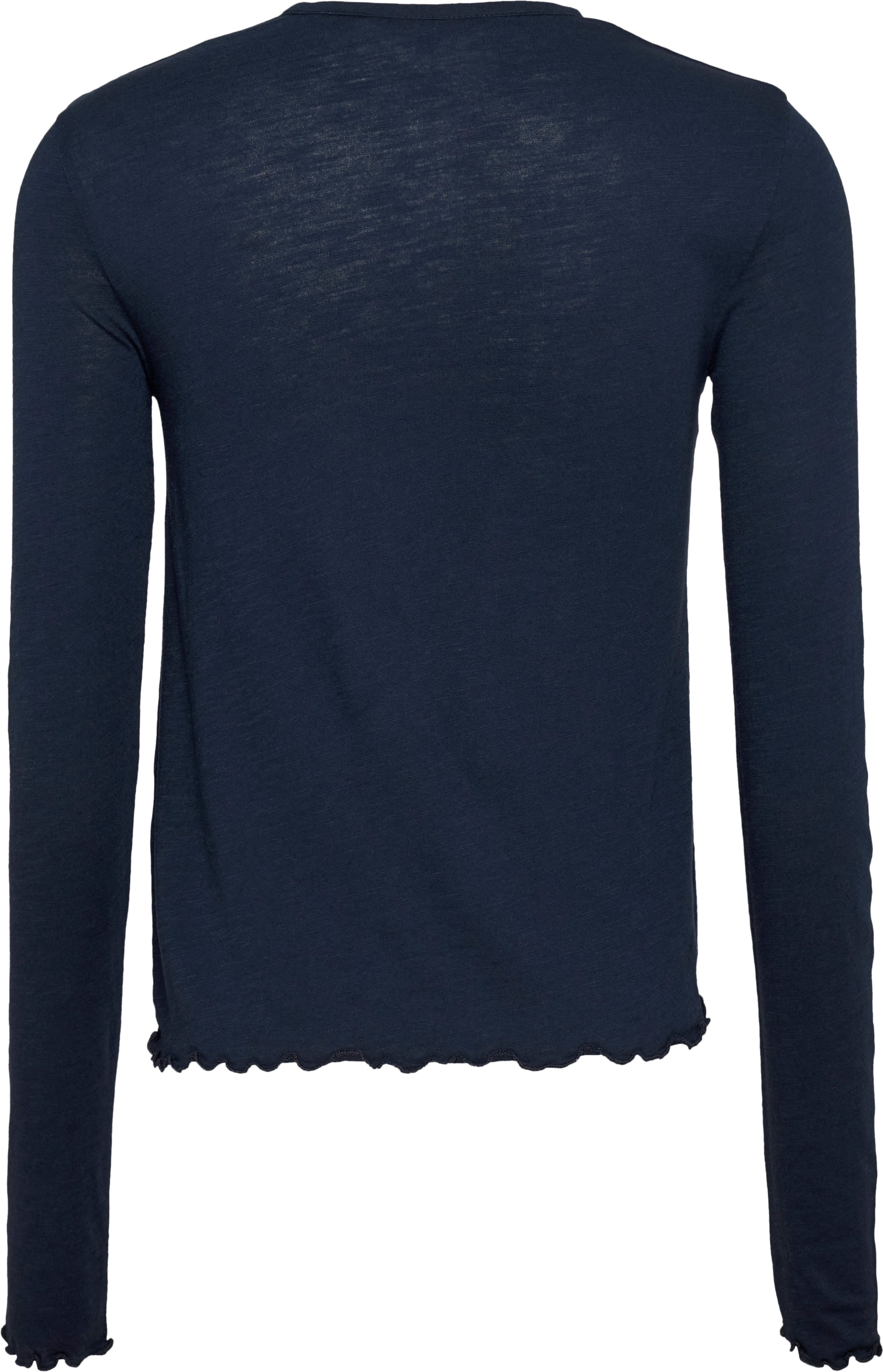 Tommy Jeans Langarmshirt »TJW SLUB SOFT TEE LS«, mit Babylock-Saum, Logostickerei
