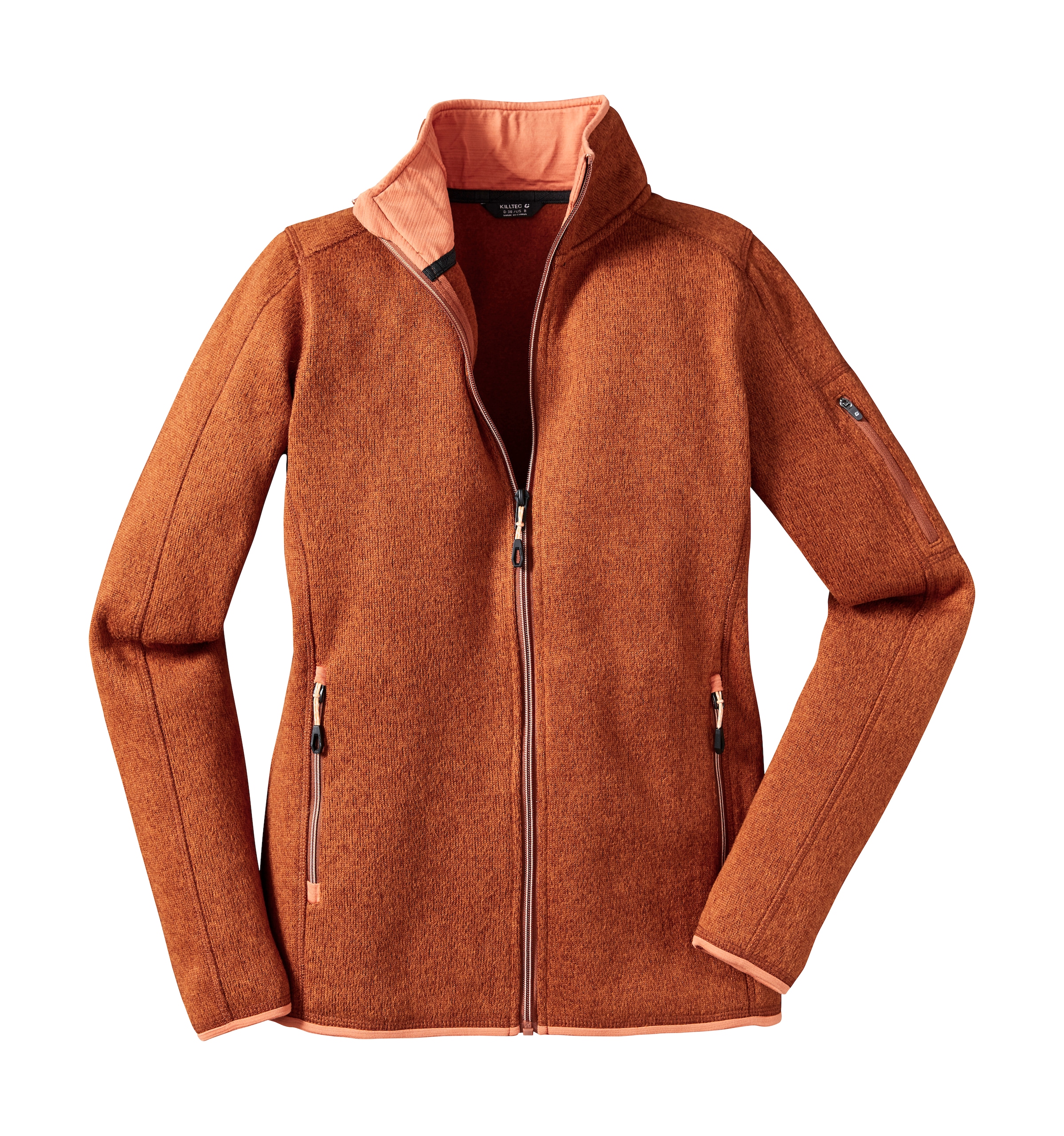 Killtec Fleecejacke »KOW 111 WMN KNT FLC JCKT«, Strickfleecejacke, Melange-Optik, Stretch, verschließbare Taschen
