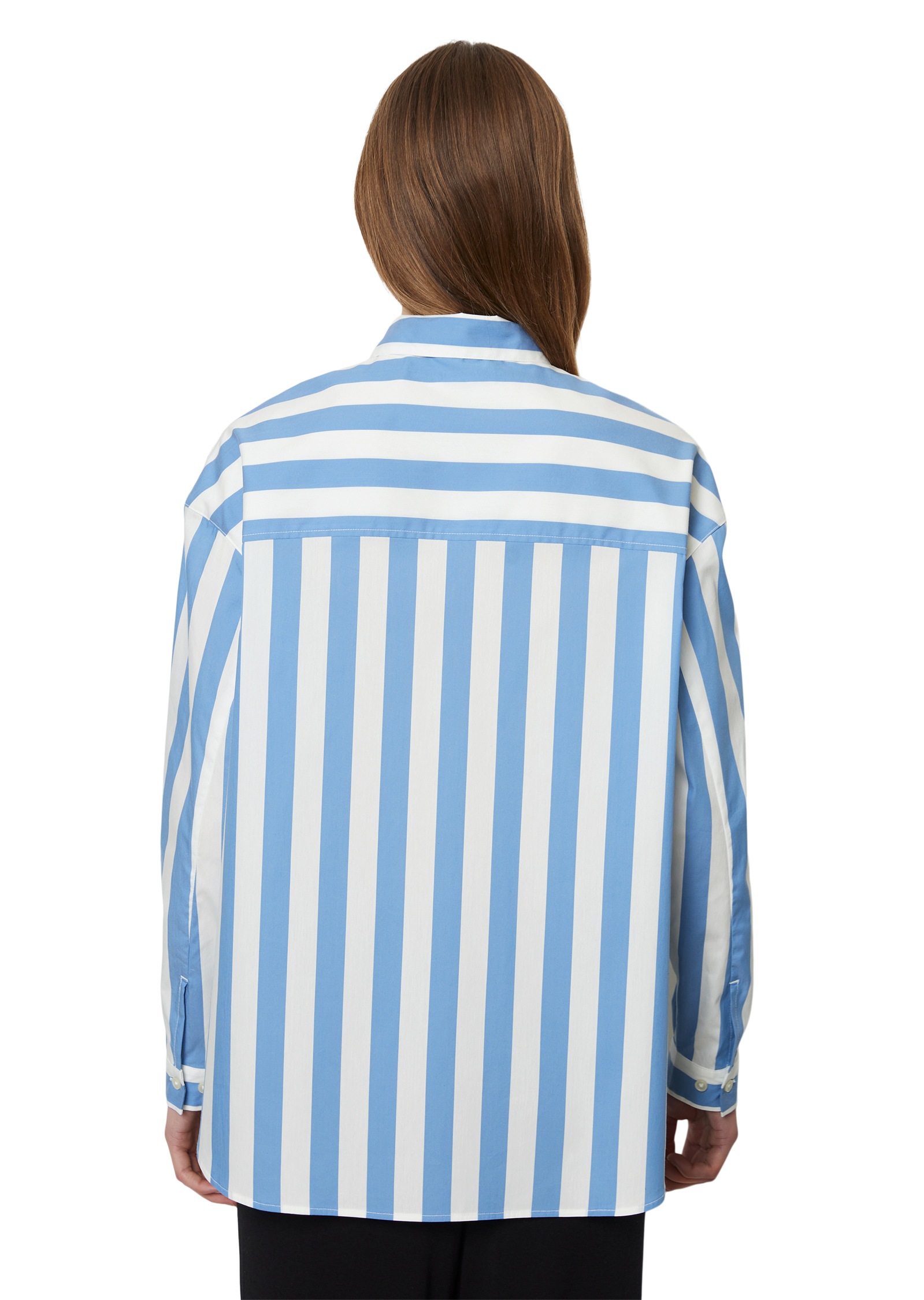 Marc O'Polo Langarmbluse, mit verdeckter Knopfleiste, Modetrend für den Frühling