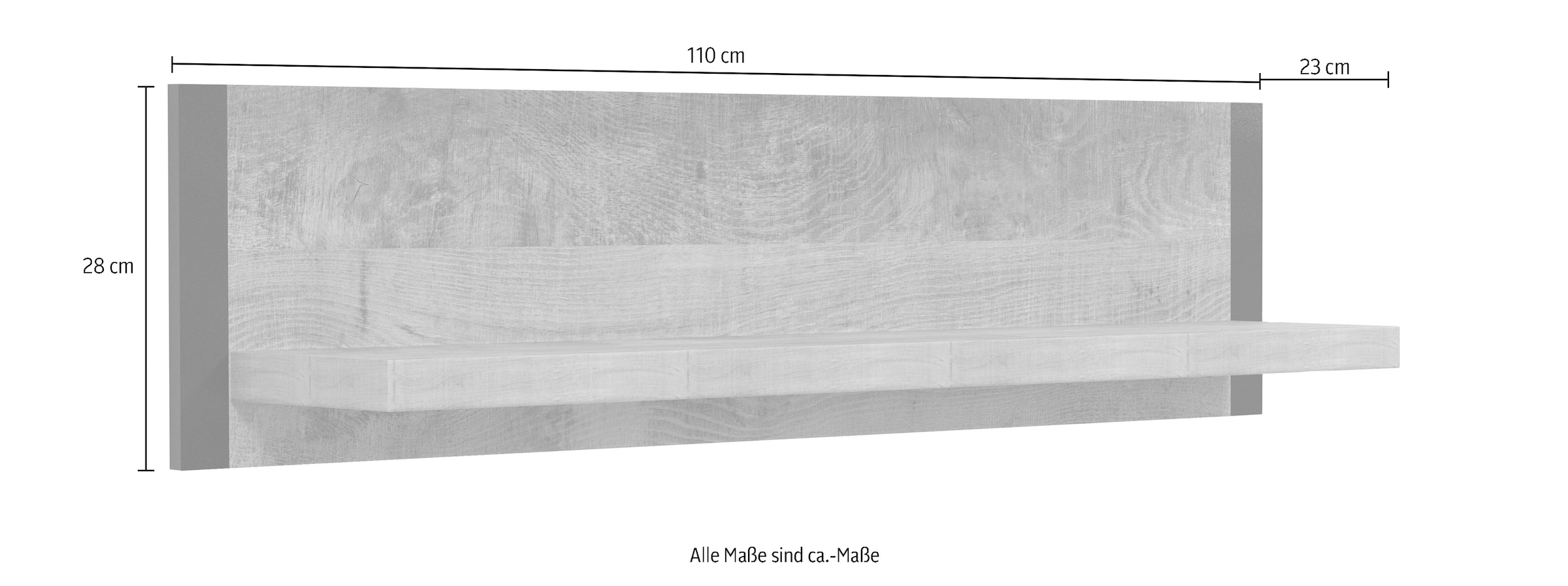 trendteam Wandboard (1 110 St.), Zweifarbige Raten auf Regal Breite »Emile«, Wandbefestigung, für ca. kaufen Holzoptik, cm