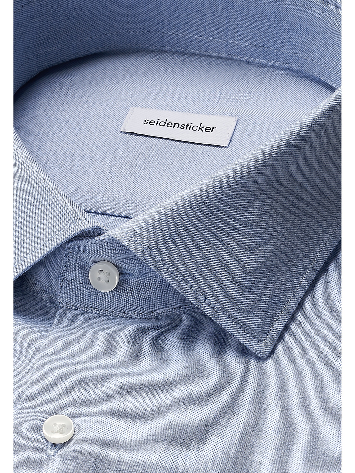 seidensticker Flanellhemd »Schwarze Rose« Shaped 1/1 Kentkragen Uni