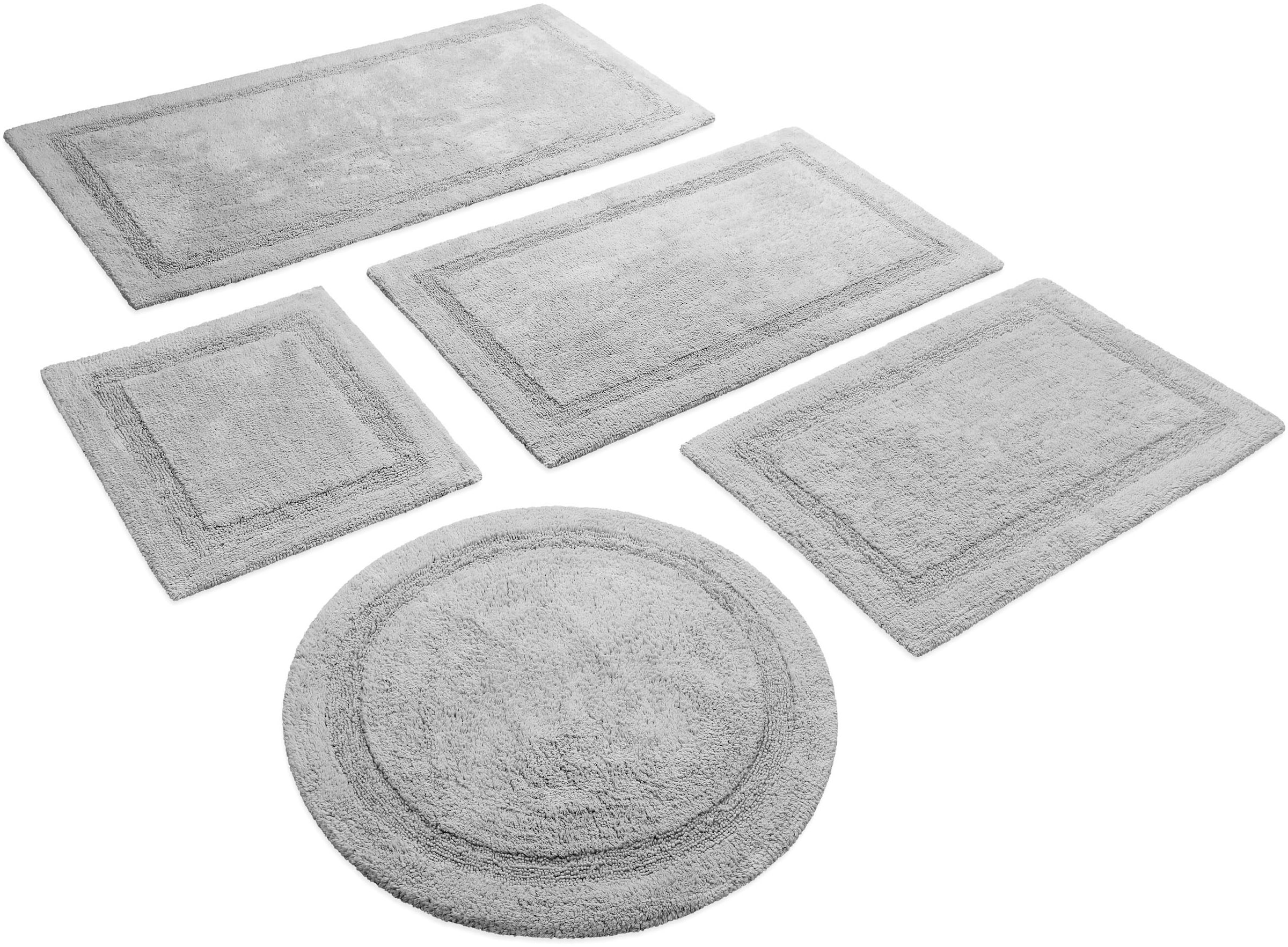 Wecon home Basics Badematte "Knut" Höhe 20 mm waschbar, rutschfest, strapazierfähig, pflegeleicht, Bordüre, weich