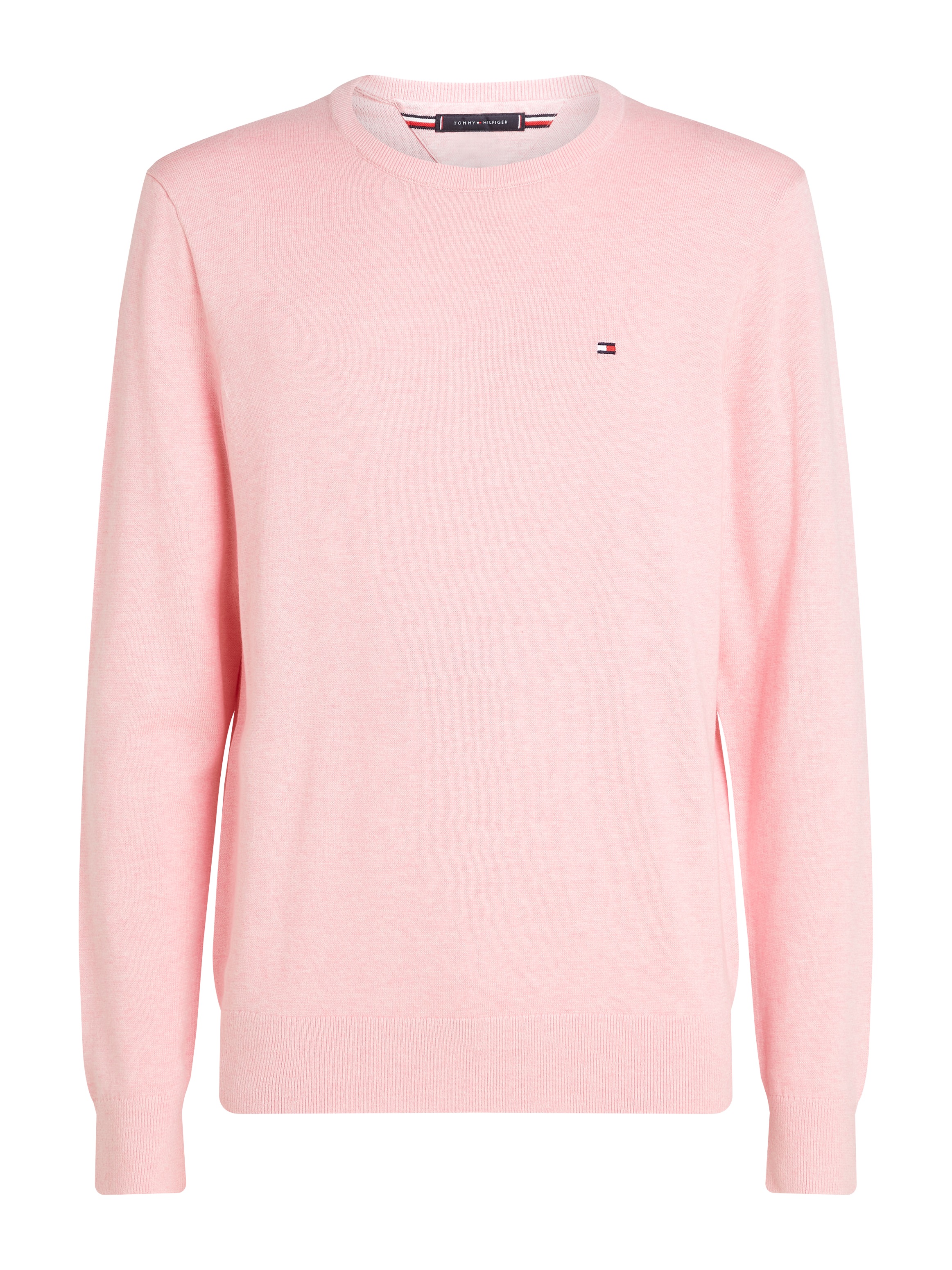 Tommy Hilfiger Rundhalspullover »ESSENTIAL COTTON CREW NECK«, 100% Baumwolle Crewneck Regular Fit Premium Mode