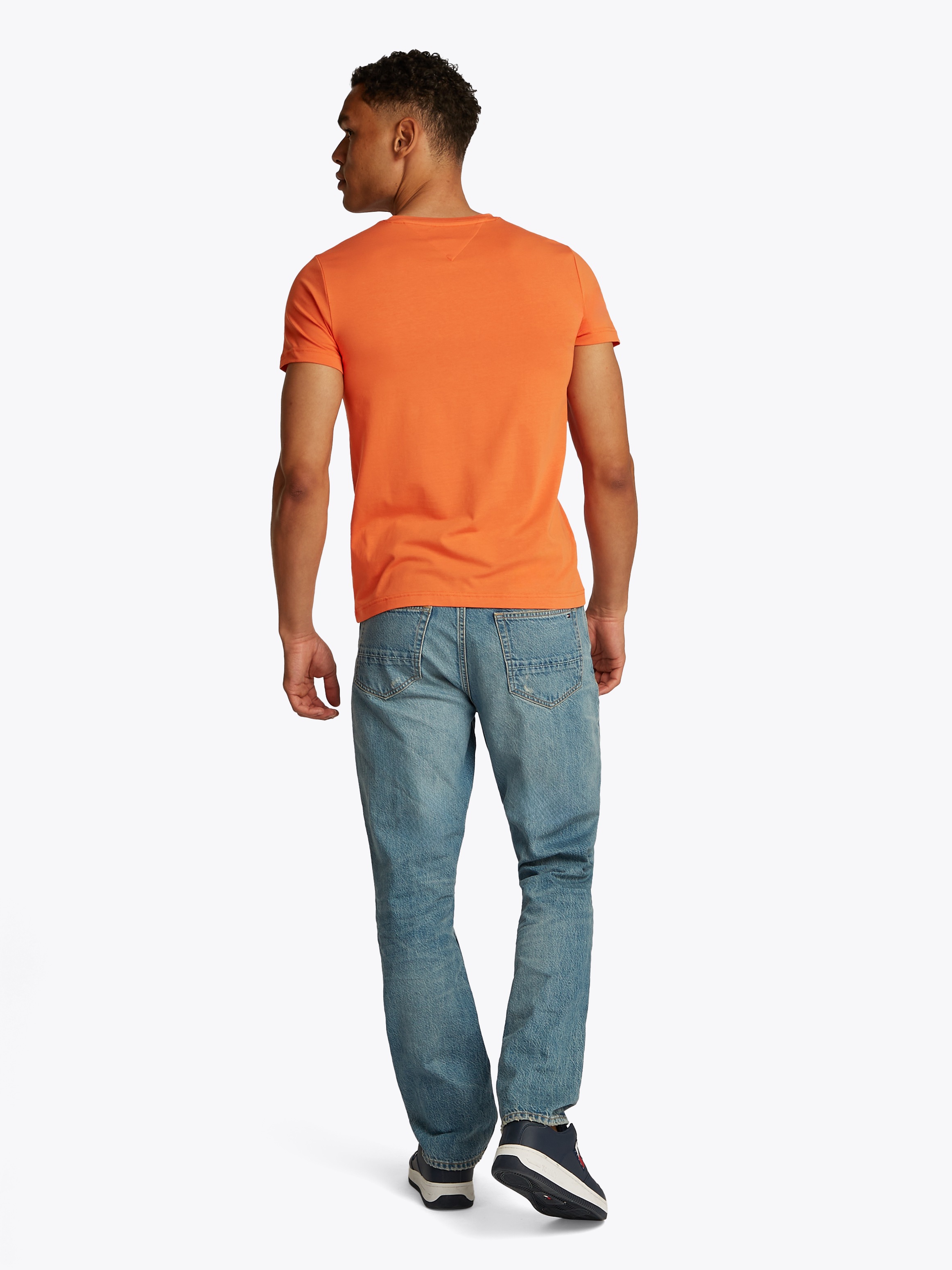 Tommy Hilfiger T-Shirt »STRETCH SLIM FIT« unifarben, casual, slim fit, Baumwollmix, Rundhals