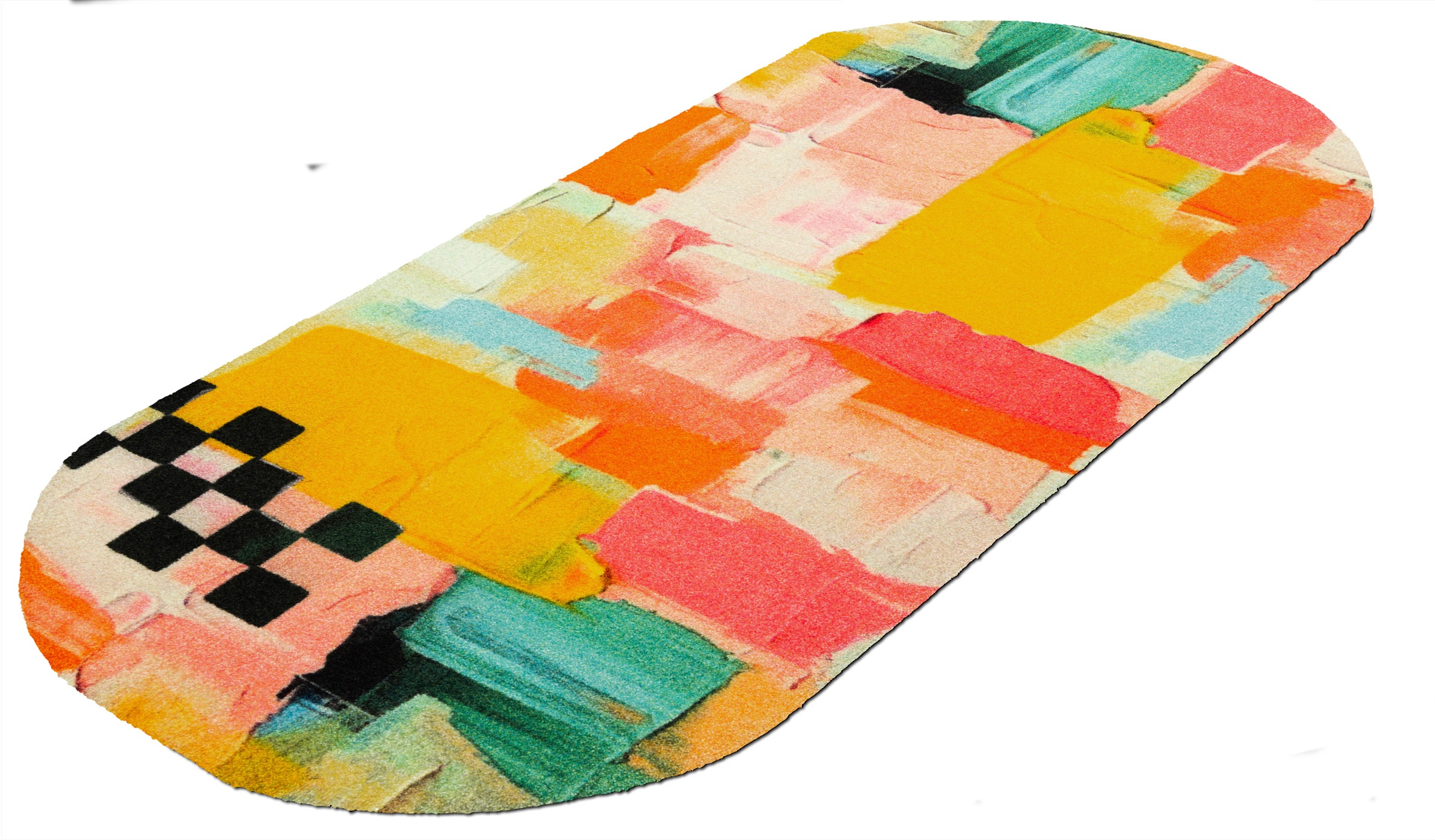 wash+dry by Kleen-Tex Fußmatte »und Läufer Paintshape« oval 9 mm Höhe