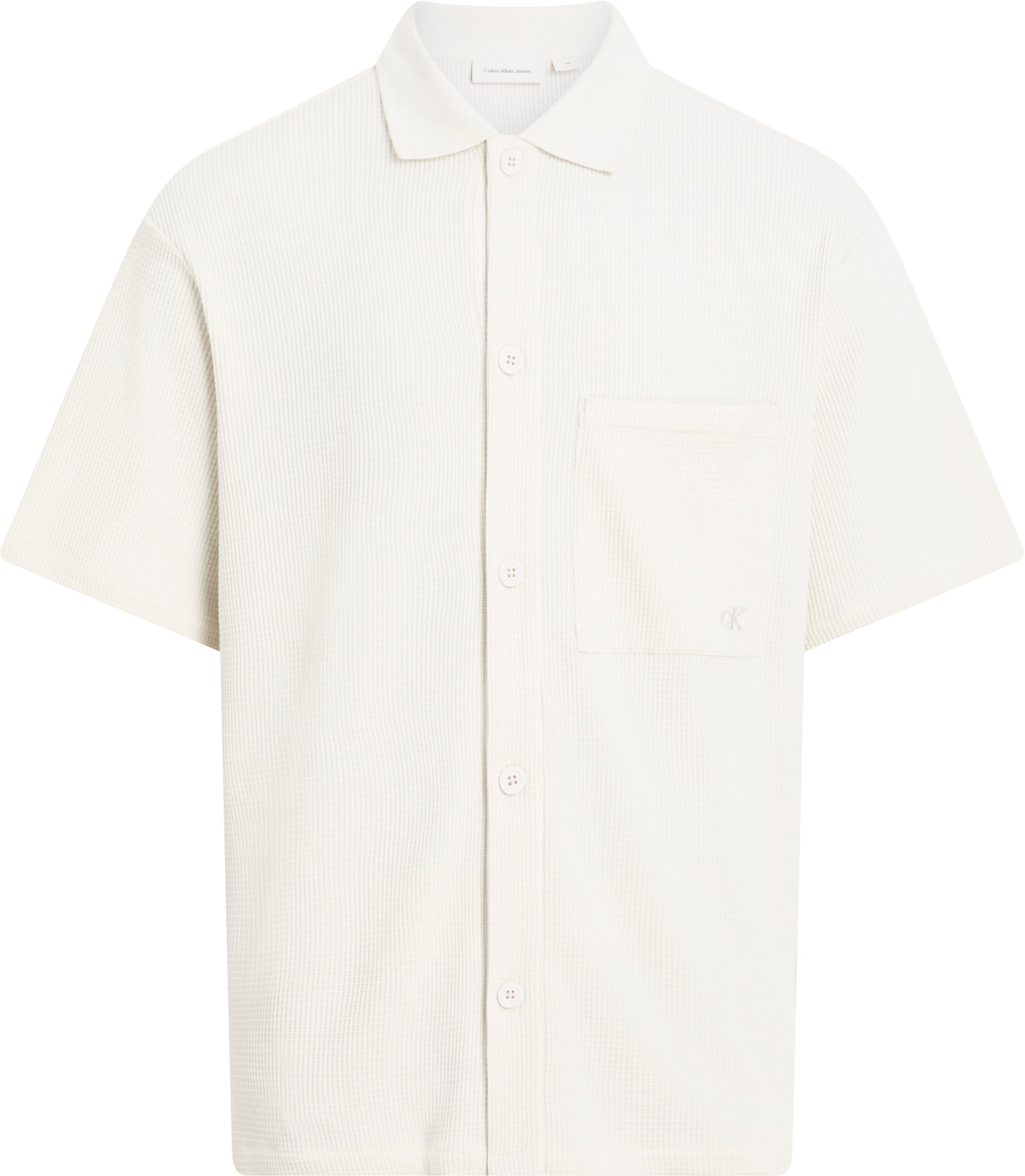 Calvin Klein Jeans Kurzarmhemd »CHUNKY WAFFLE SS HWK OVERSHIRT«, in Waffeloptik