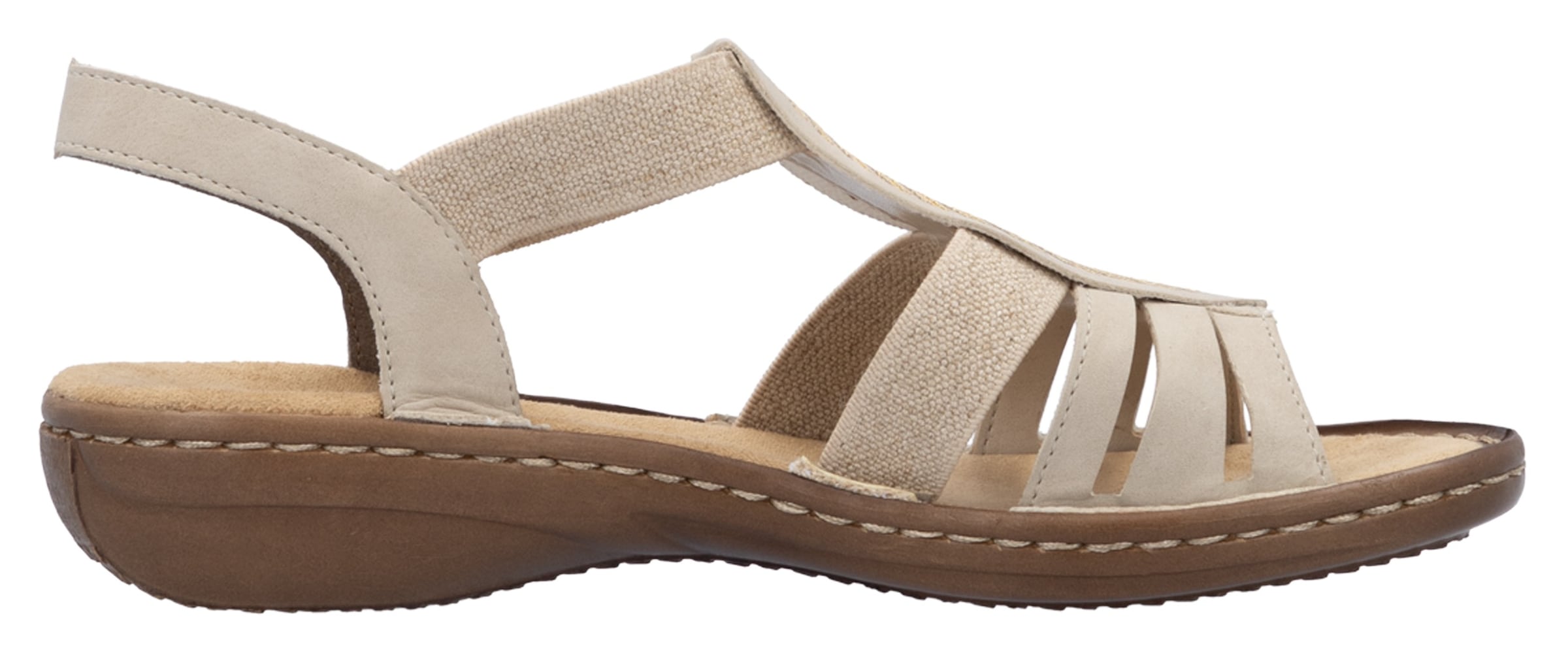 Rieker Sandale  Sommerschuh, Schlupfschuh, Sandalette mit praktischen Gummizügen
