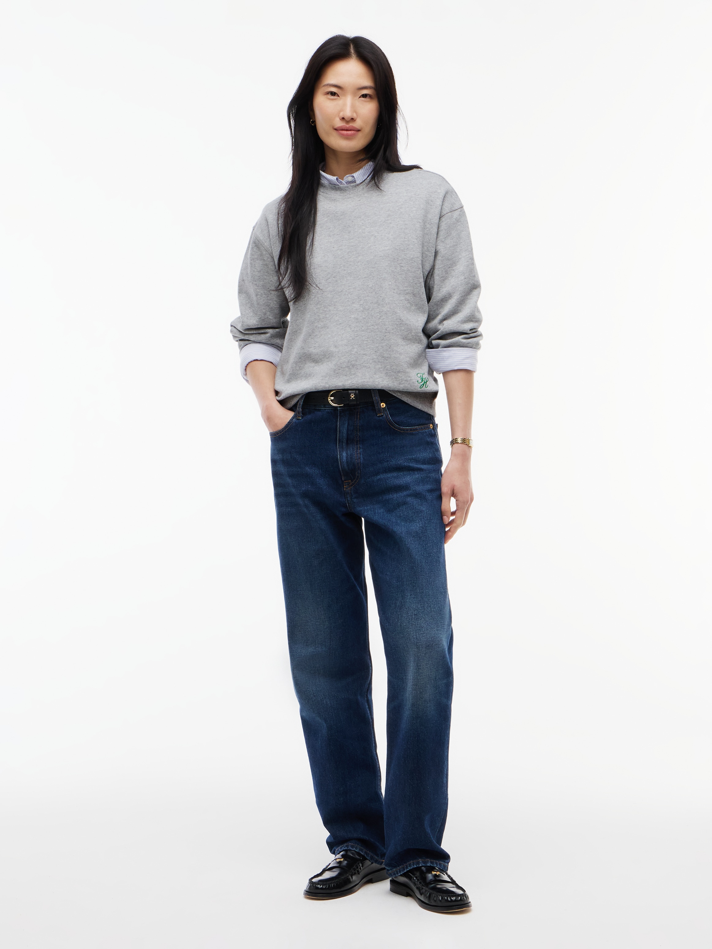 Tommy Hilfiger Sweatshirt »SCRIPT TERRY MDRN C-NK SWTSHIRT«, Baumwolle
